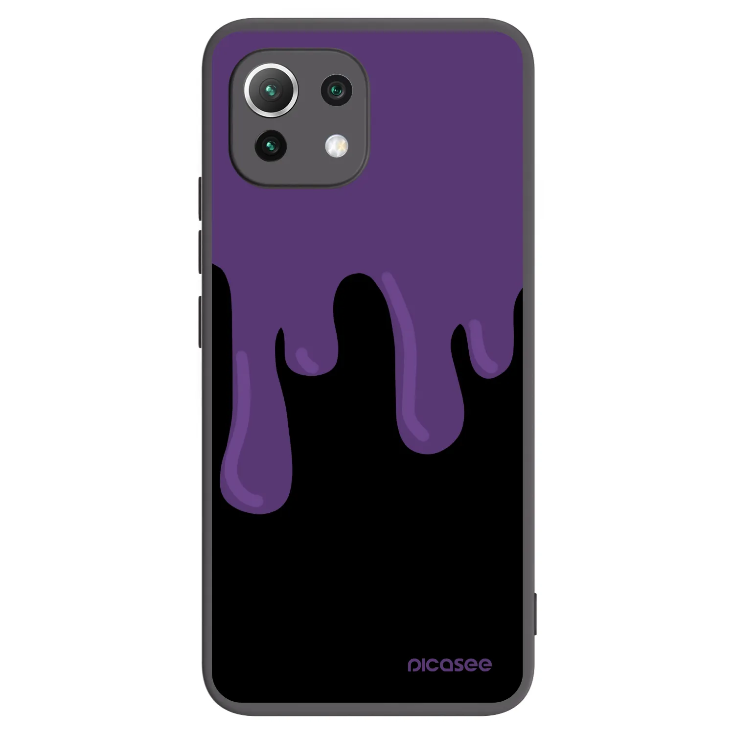 Picasee fekete szilikon tok az alábbi mobiltelefonokra Xiaomi Mi 11 Lite - Purple spooky