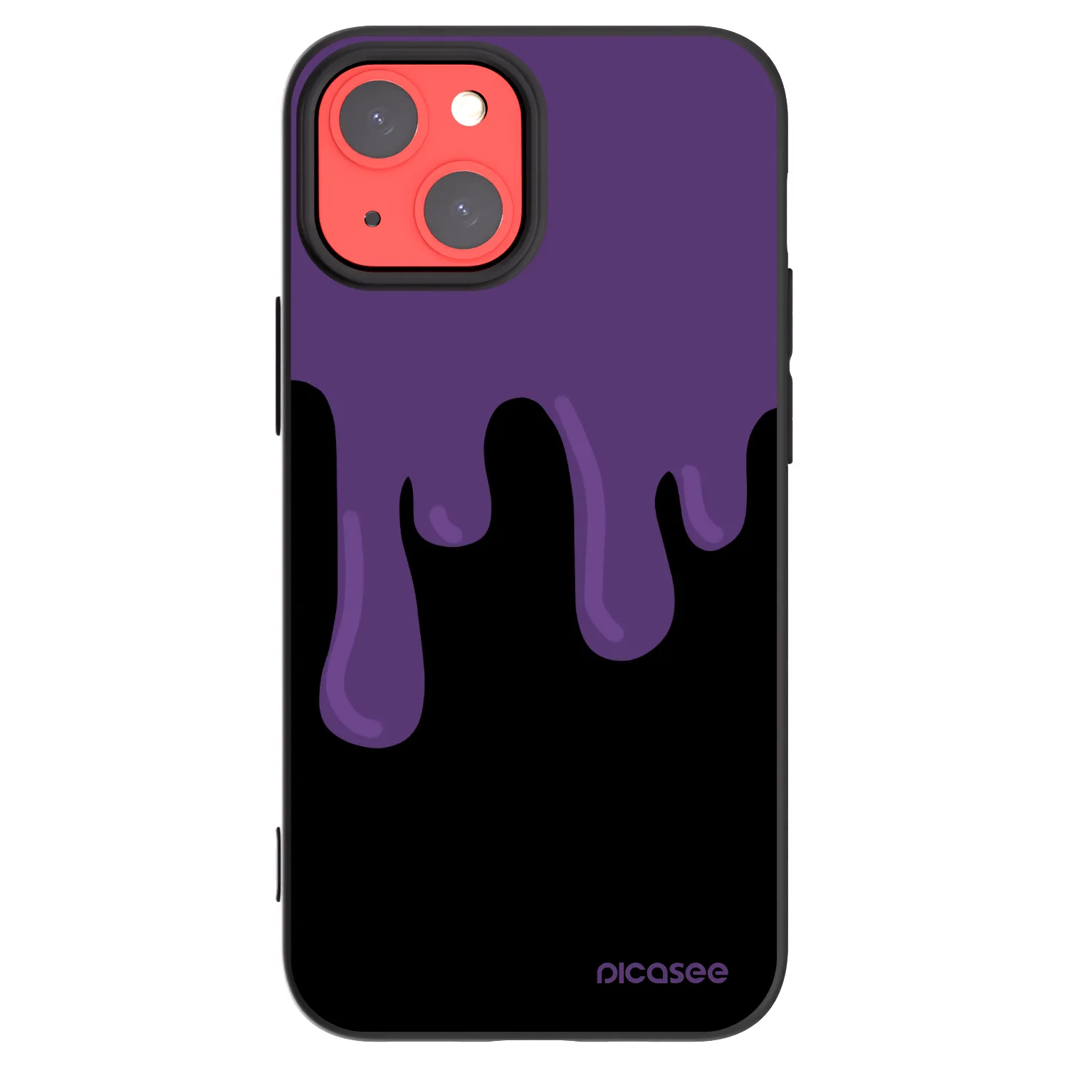 Picasee fekete szilikon tok az alábbi mobiltelefonokra Apple iPhone 13 mini - Purple spooky