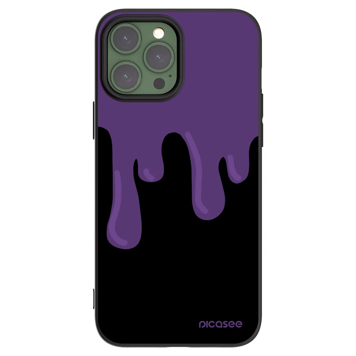 Picasee fekete szilikon tok az alábbi mobiltelefonokra Apple iPhone 13 Pro Max - Purple spooky