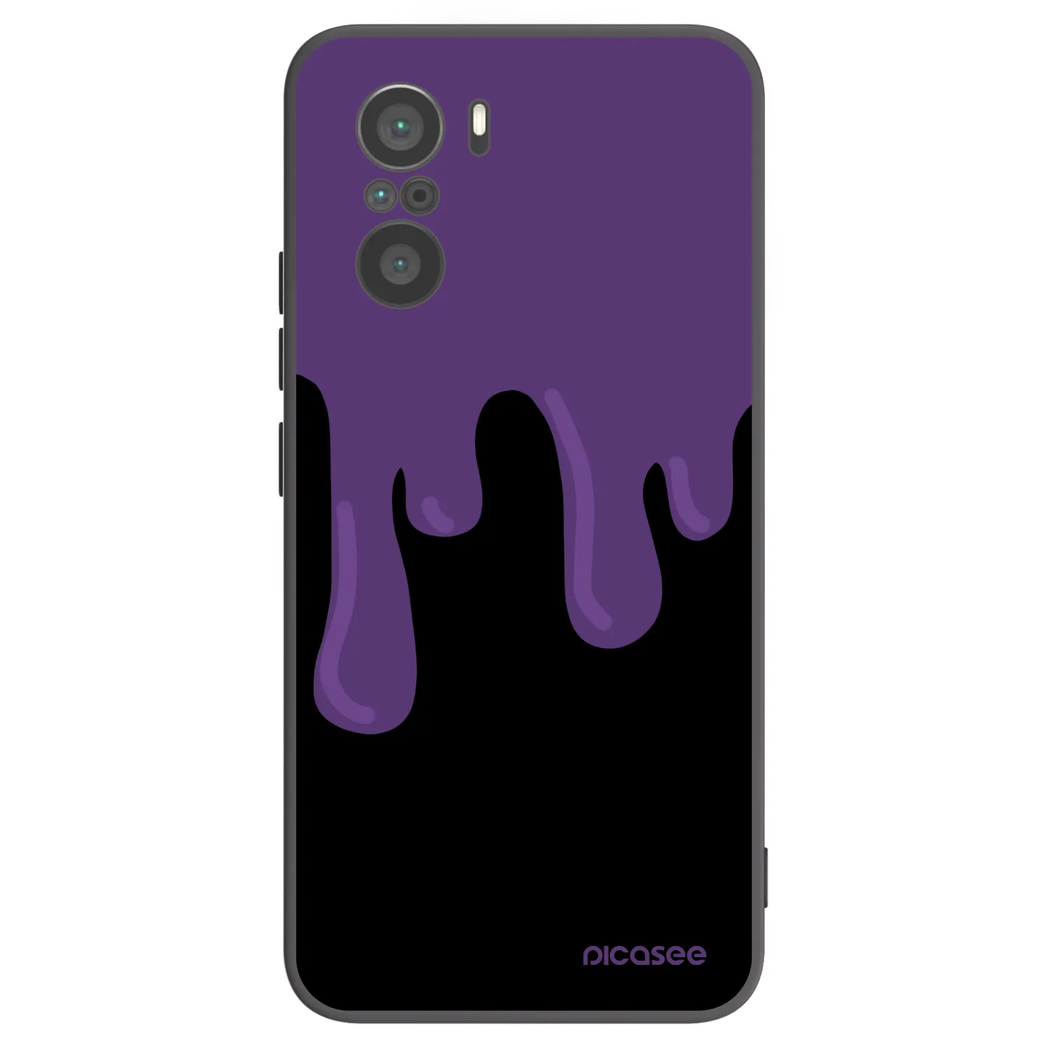 Picasee fekete szilikon tok az alábbi mobiltelefonokra Xiaomi Poco F3 - Purple spooky
