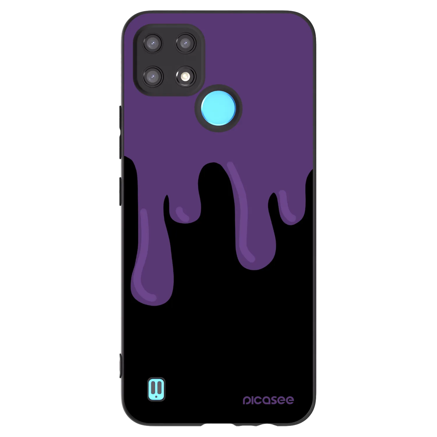 Picasee fekete szilikon tok az alábbi mobiltelefonokra Realme C21 - Purple spooky