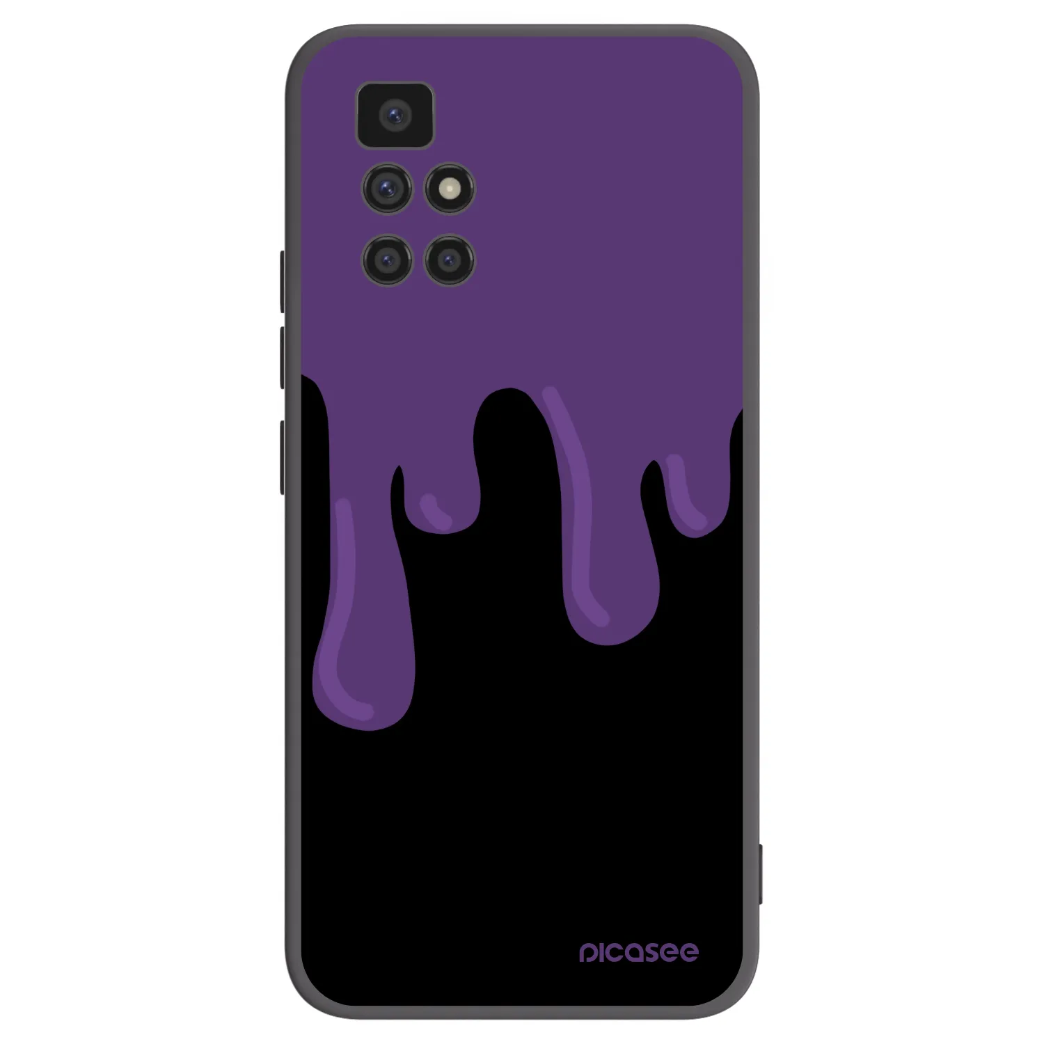 Picasee fekete szilikon tok az alábbi mobiltelefonokra Xiaomi Redmi 10 - Purple spooky
