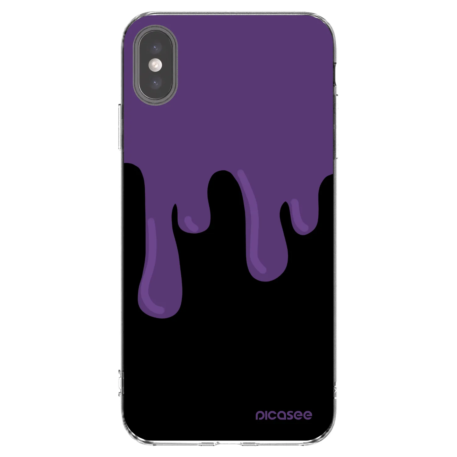 Picasee átlátszó szilikon tok az alábbi mobiltelefonokra Apple iPhone XS Max - Purple spooky