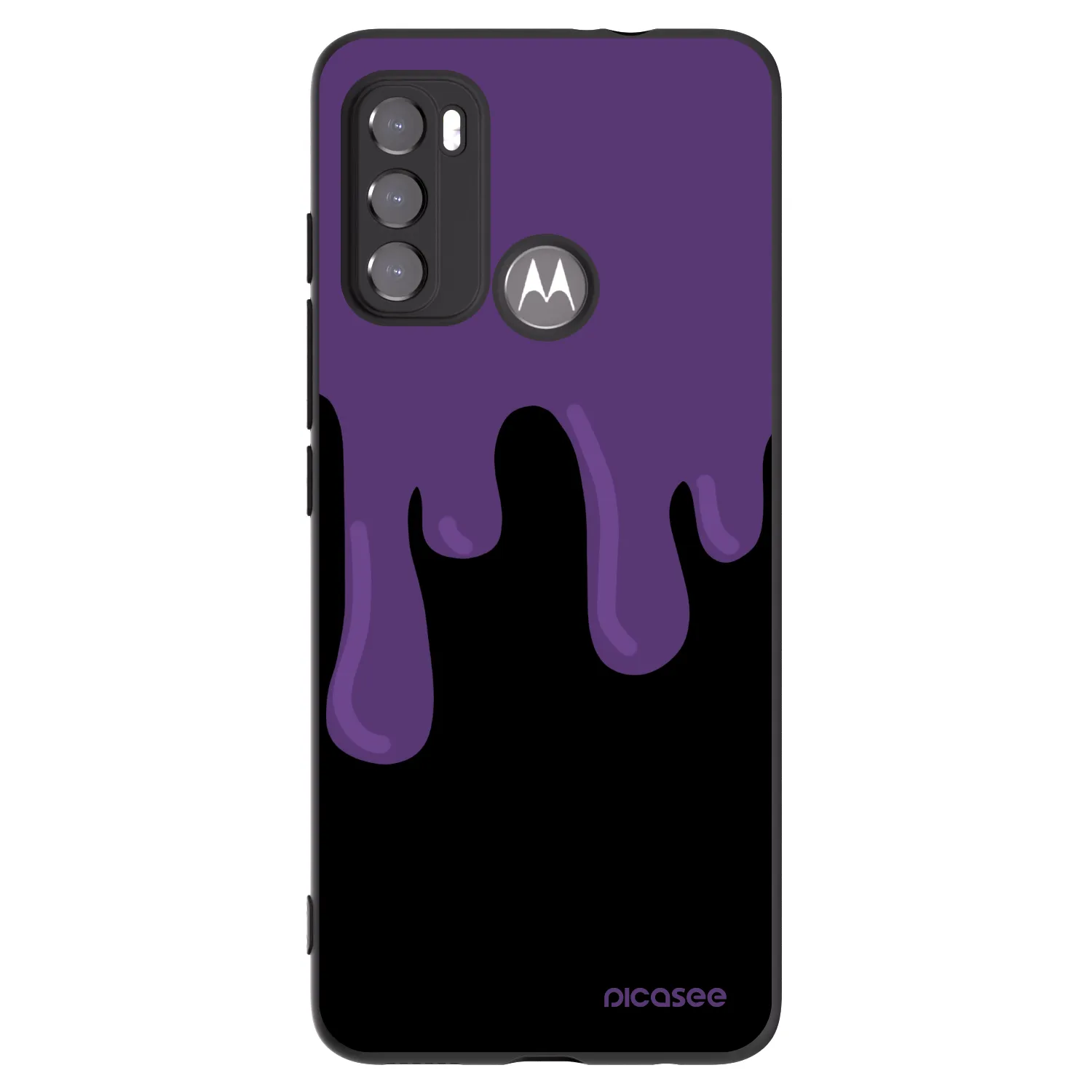 Picasee fekete szilikon tok az alábbi mobiltelefonokra Motorola Moto G60 - Purple spooky