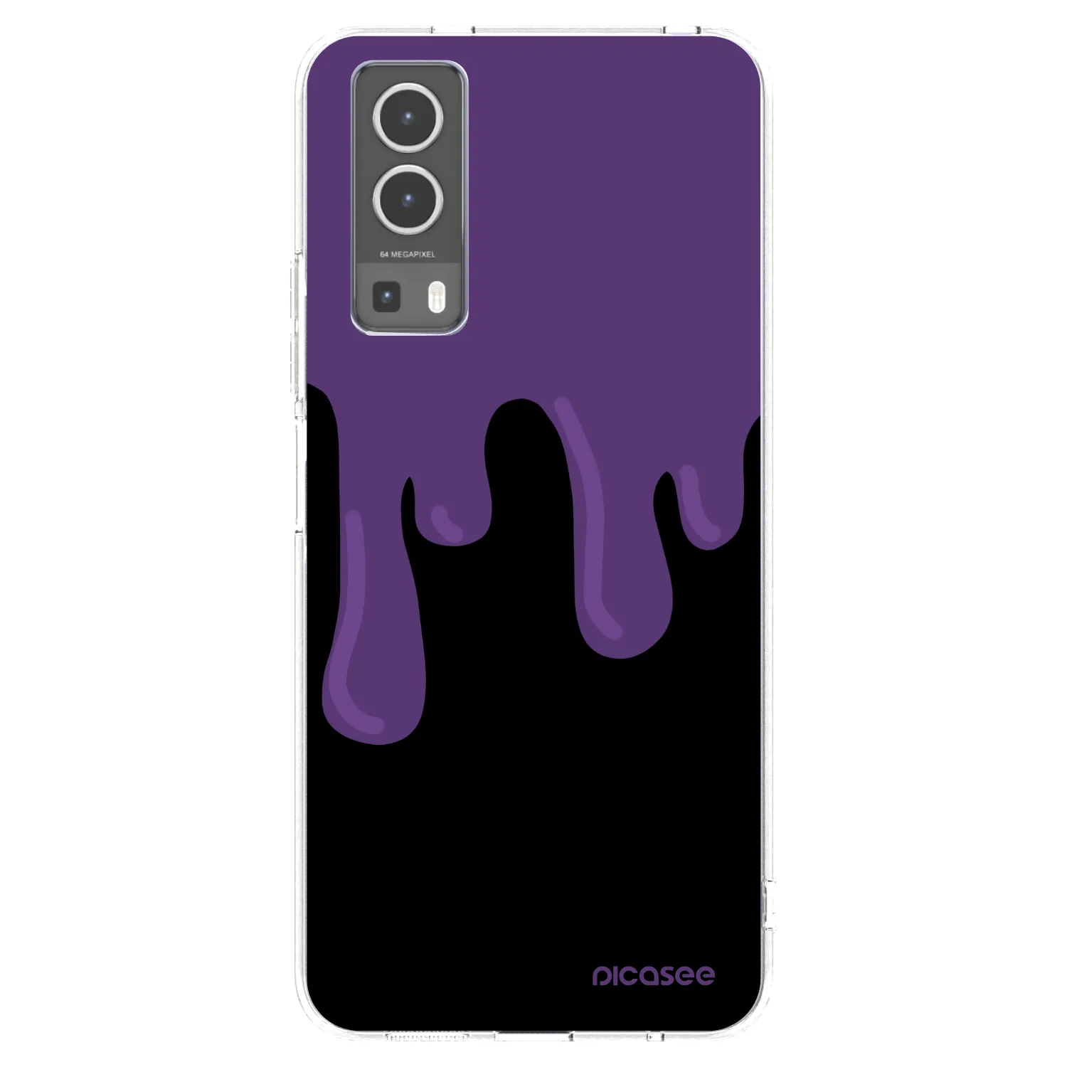 Picasee átlátszó szilikon tok az alábbi mobiltelefonokra Vivo Y72 5G - Purple spooky