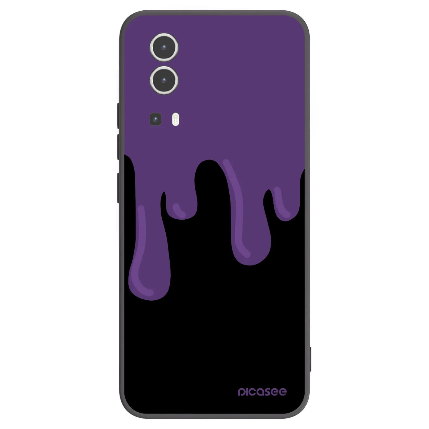 Picasee fekete szilikon tok az alábbi mobiltelefonokra Vivo Y72 5G - Purple spooky