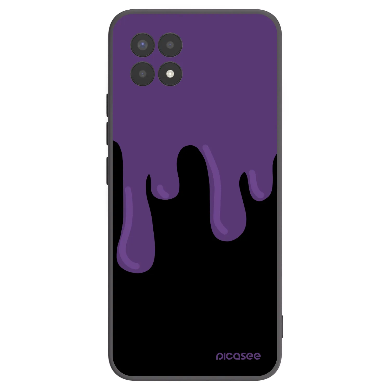 Picasee fekete szilikon tok az alábbi mobiltelefonokra Realme 8i - Purple spooky