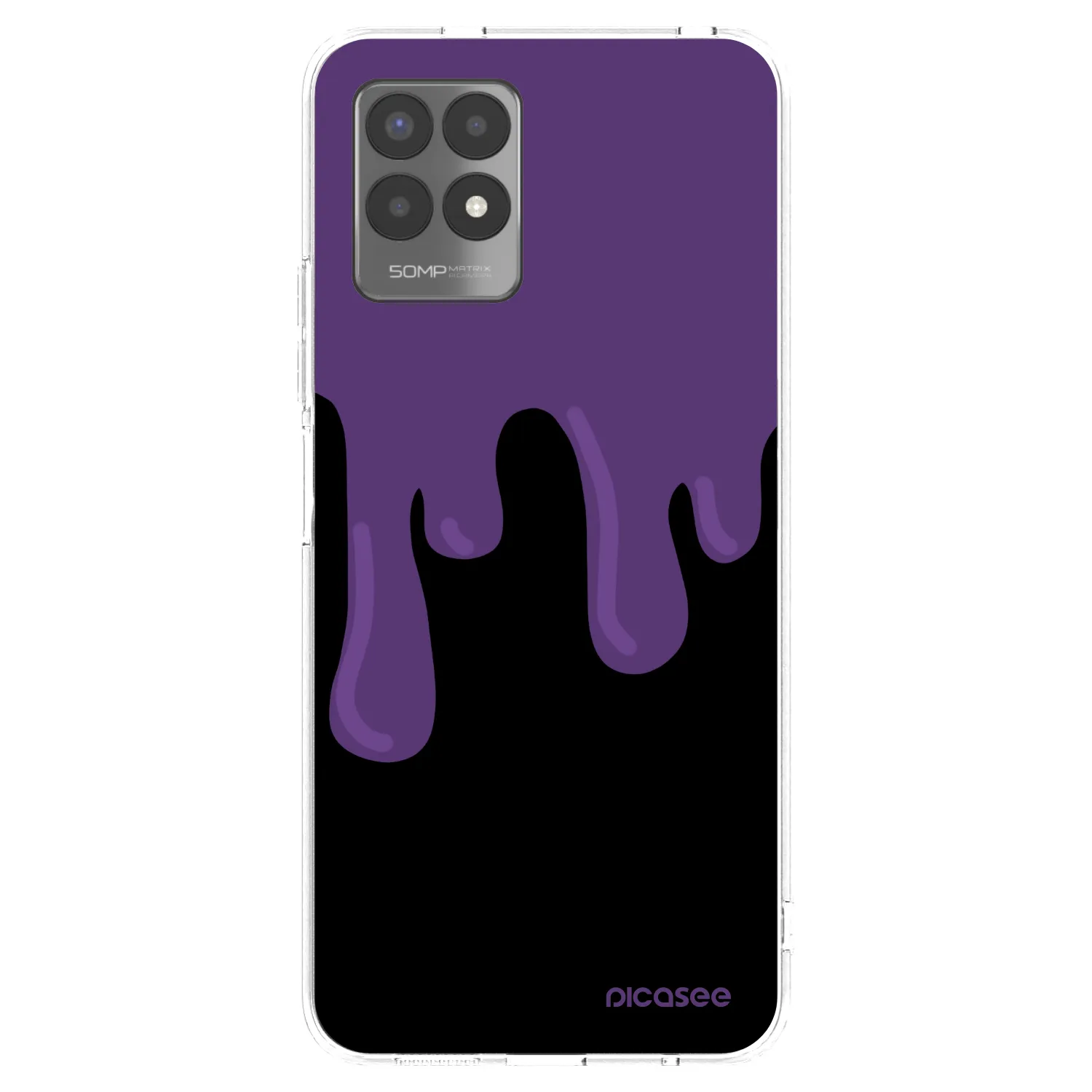 Picasee átlátszó szilikon tok az alábbi mobiltelefonokra Realme 8i - Purple spooky