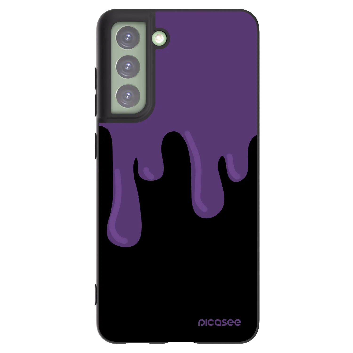 Picasee fekete szilikon tok az alábbi mobiltelefonokra Samsung Galaxy S21 FE 5G - Purple spooky