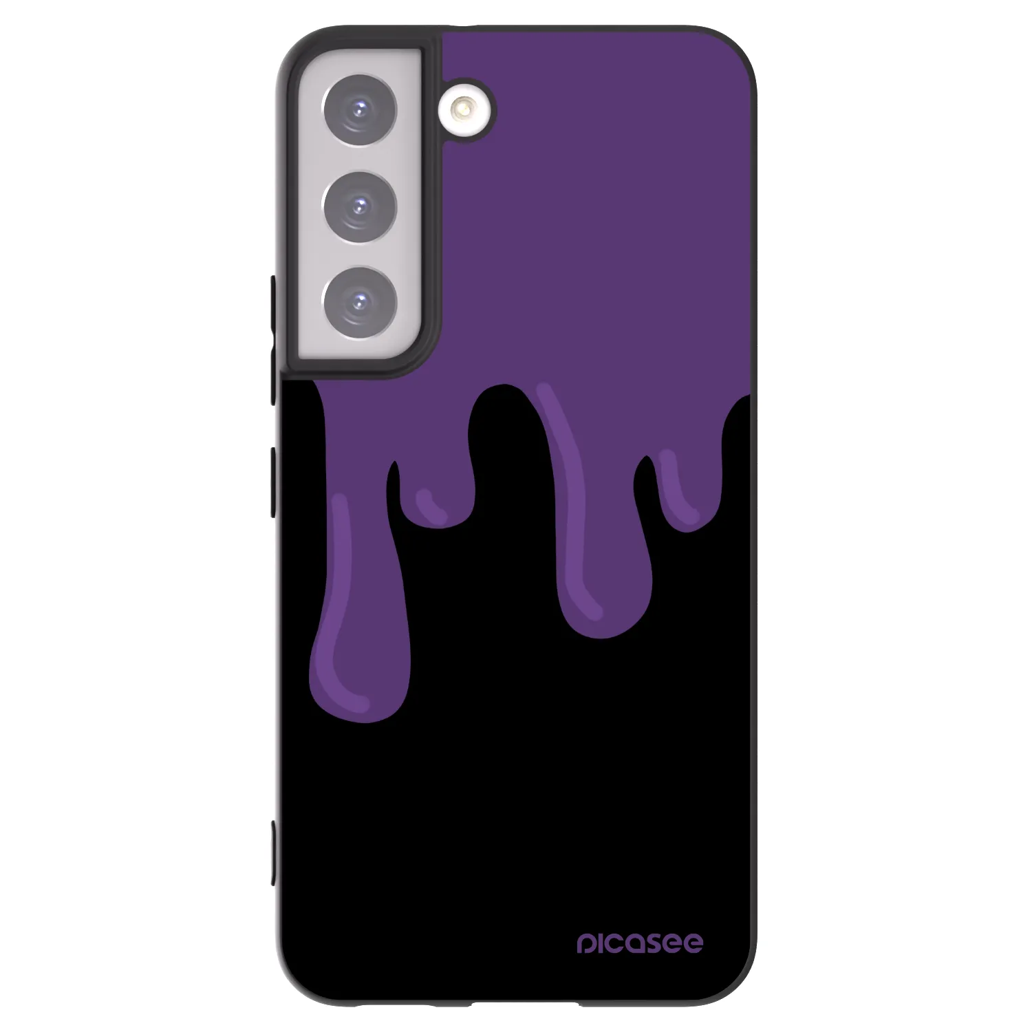 Picasee fekete szilikon tok az alábbi mobiltelefonokra Samsung Galaxy S22 5G - Purple spooky
