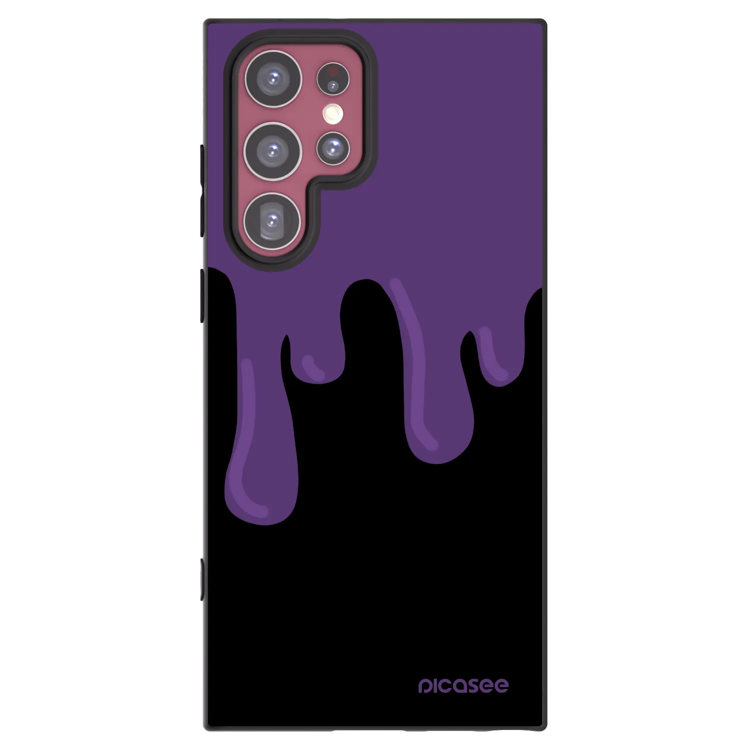 Picasee fekete szilikon tok az alábbi mobiltelefonokra Samsung Galaxy S22 Ultra 5G - Purple spooky