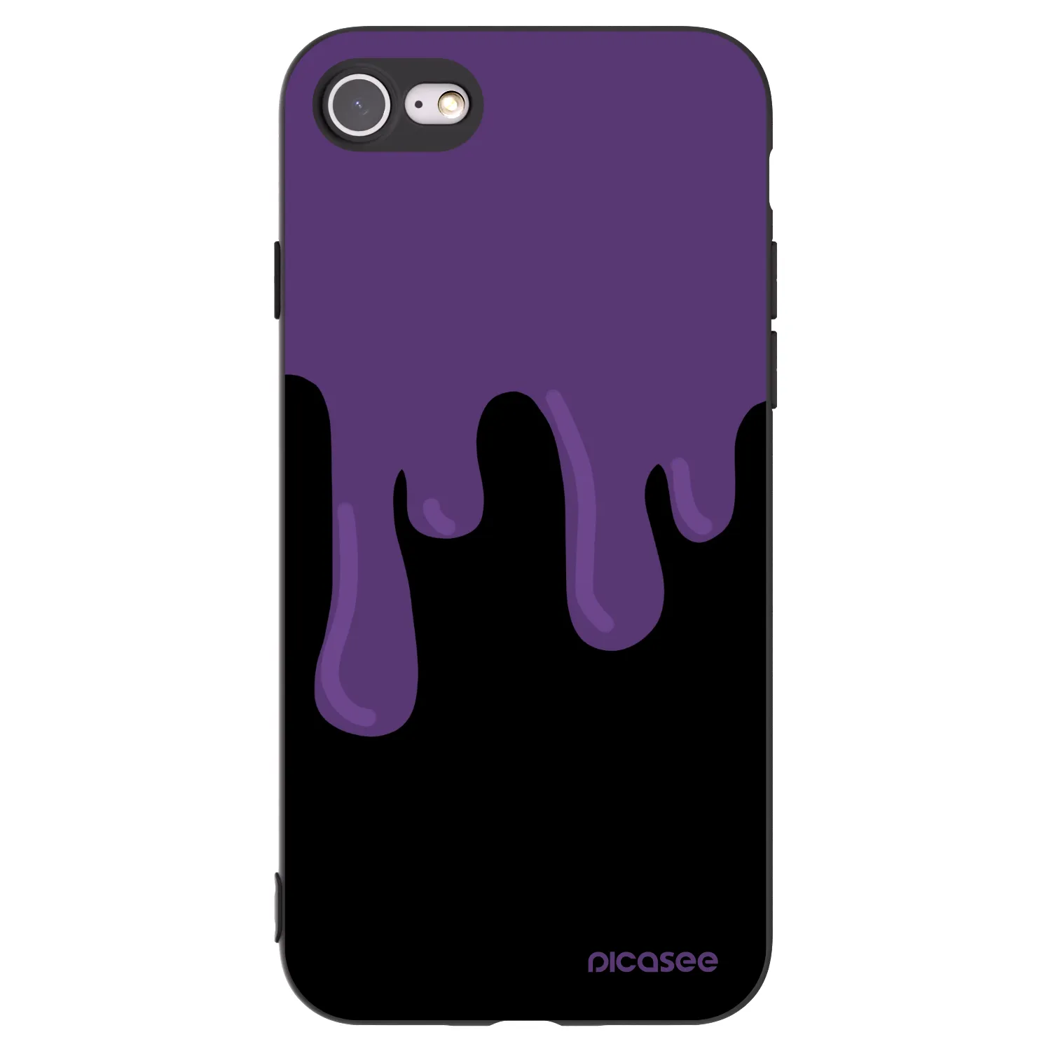 Picasee fekete szilikon tok az alábbi mobiltelefonokra Apple iPhone SE 2022 - Purple spooky