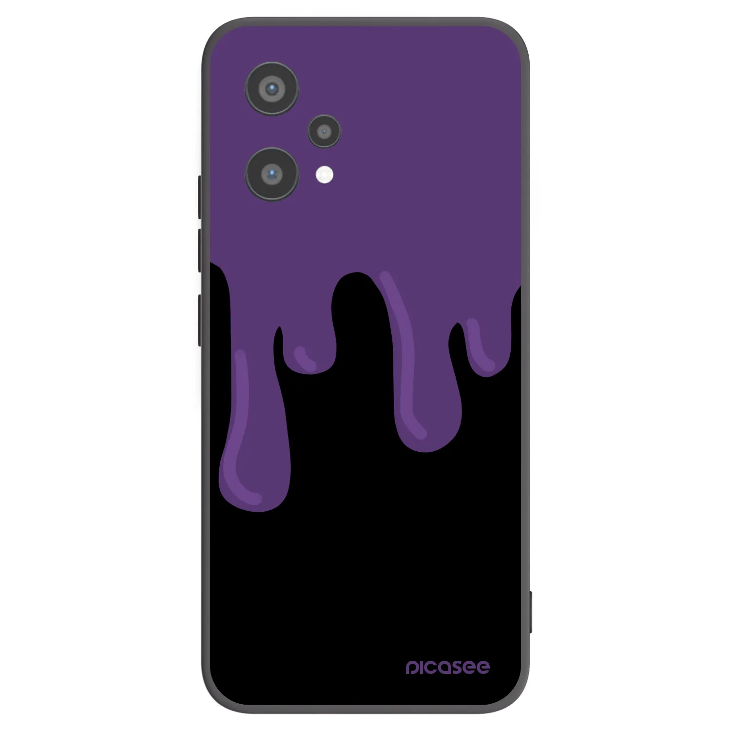Picasee fekete szilikon tok az alábbi mobiltelefonokra Realme 9 Pro 5G - Purple spooky