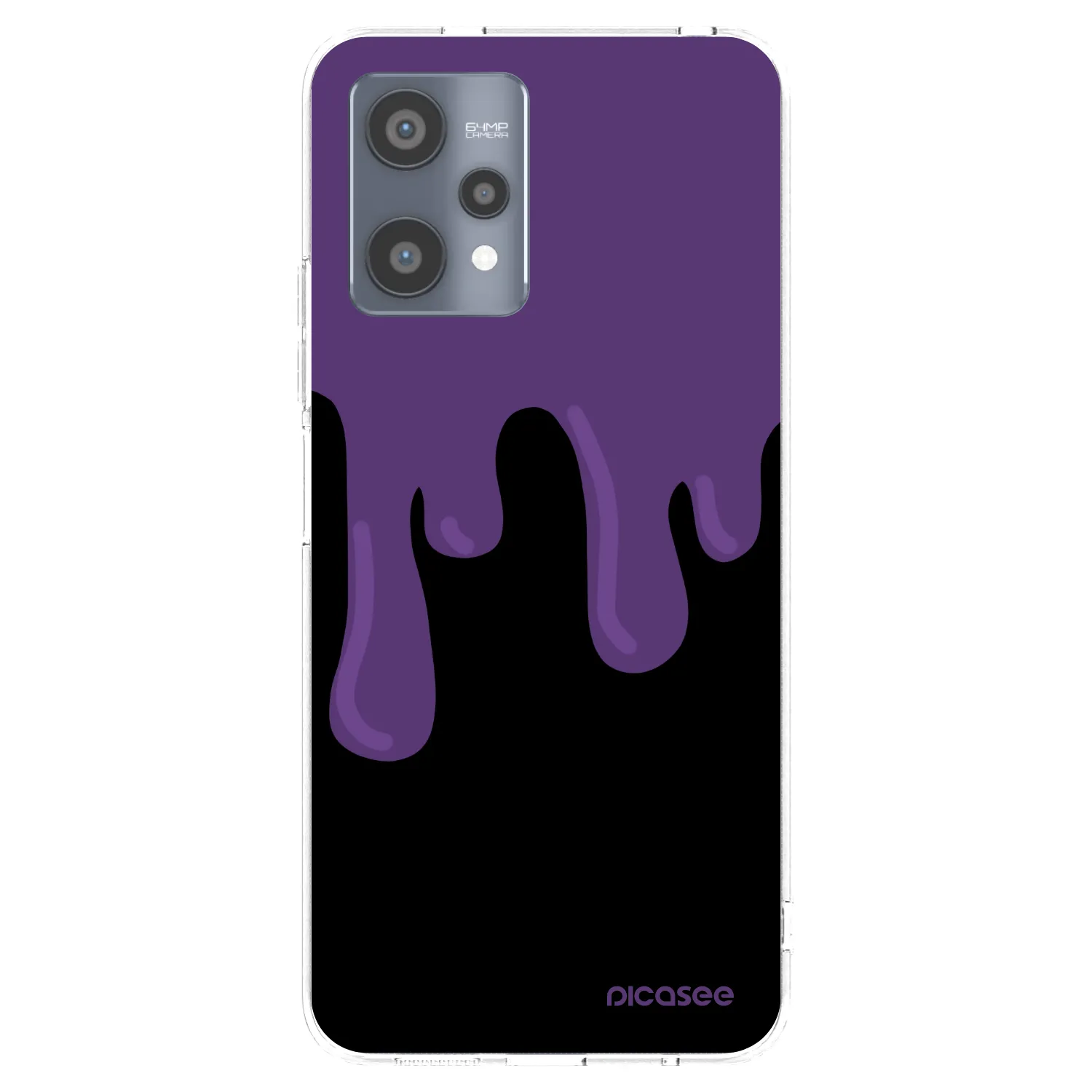 Picasee átlátszó szilikon tok az alábbi mobiltelefonokra Realme 9 Pro 5G - Purple spooky
