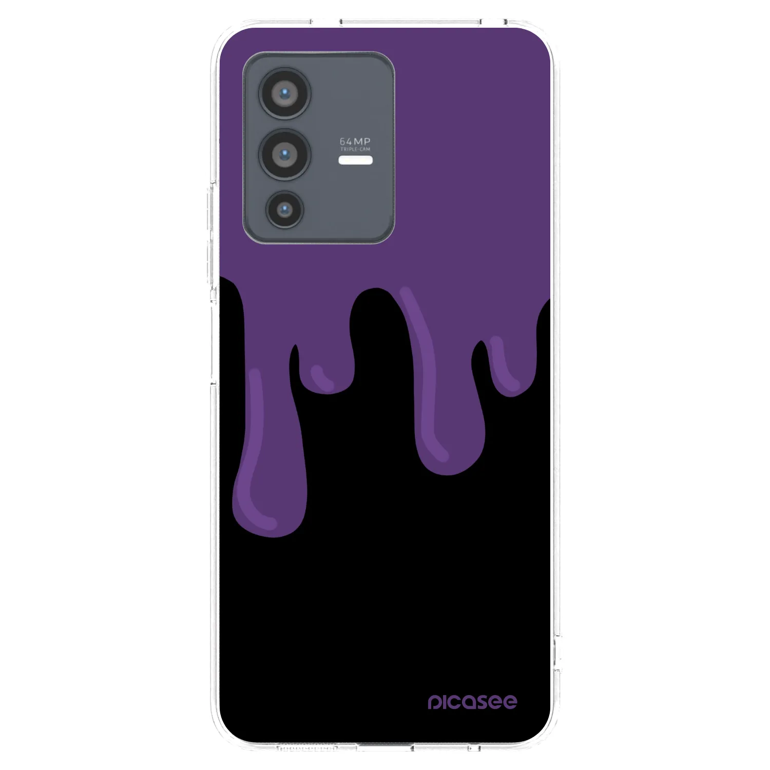 Picasee átlátszó szilikon tok az alábbi mobiltelefonokra Vivo V23 5G - Purple spooky