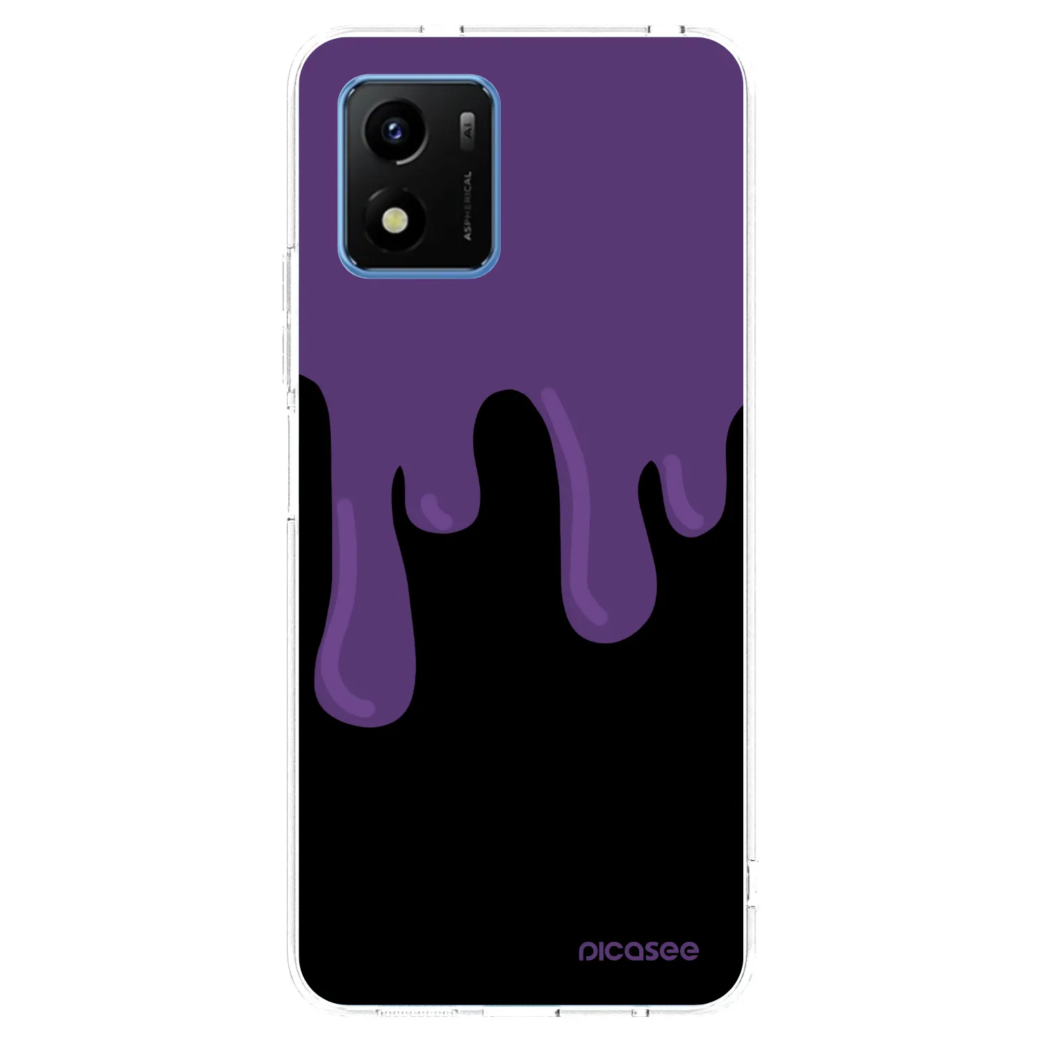 Picasee átlátszó szilikon tok az alábbi mobiltelefonokra Vivo Y01 - Purple spooky