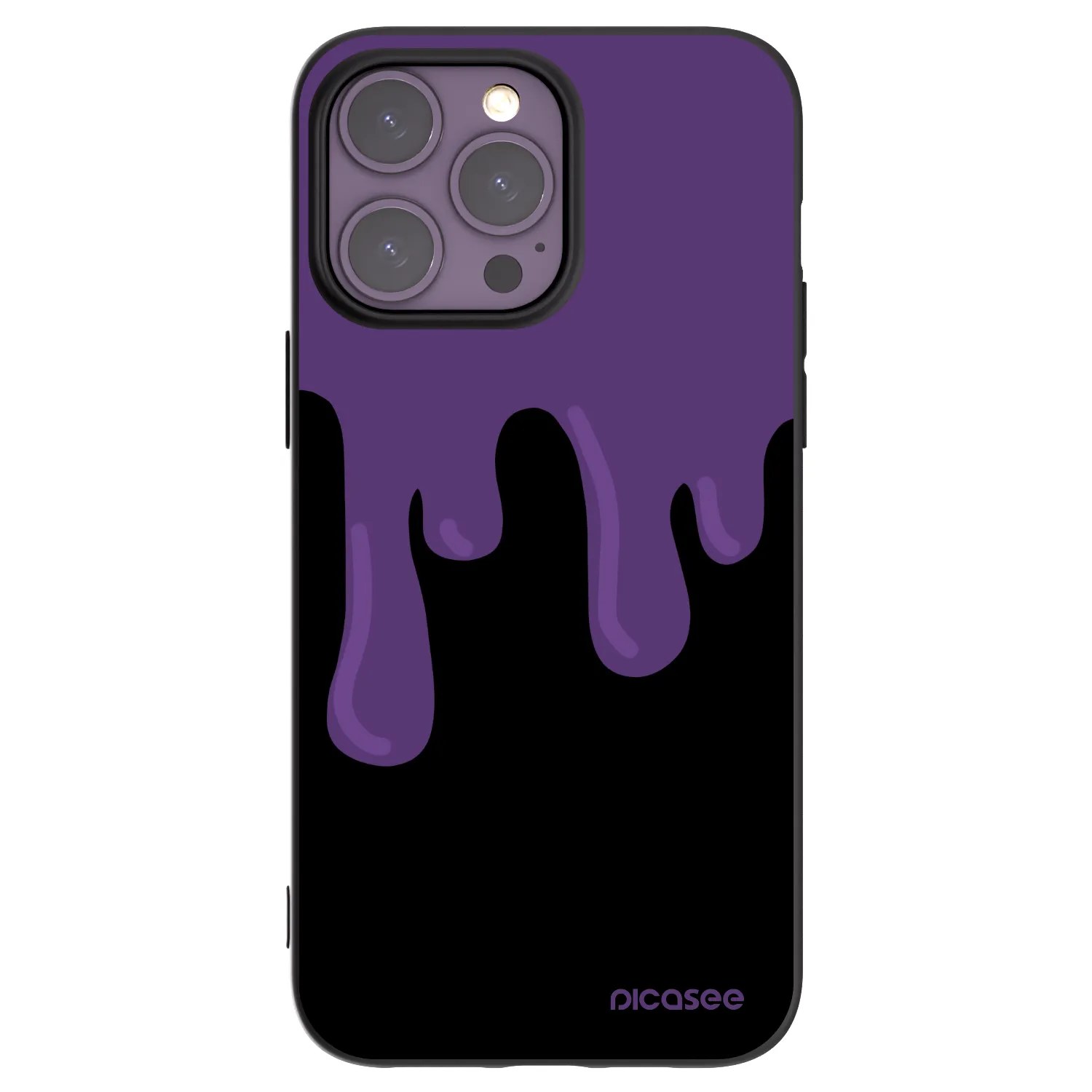 Picasee fekete szilikon tok az alábbi mobiltelefonokra Apple iPhone 14 Pro Max - Purple spooky