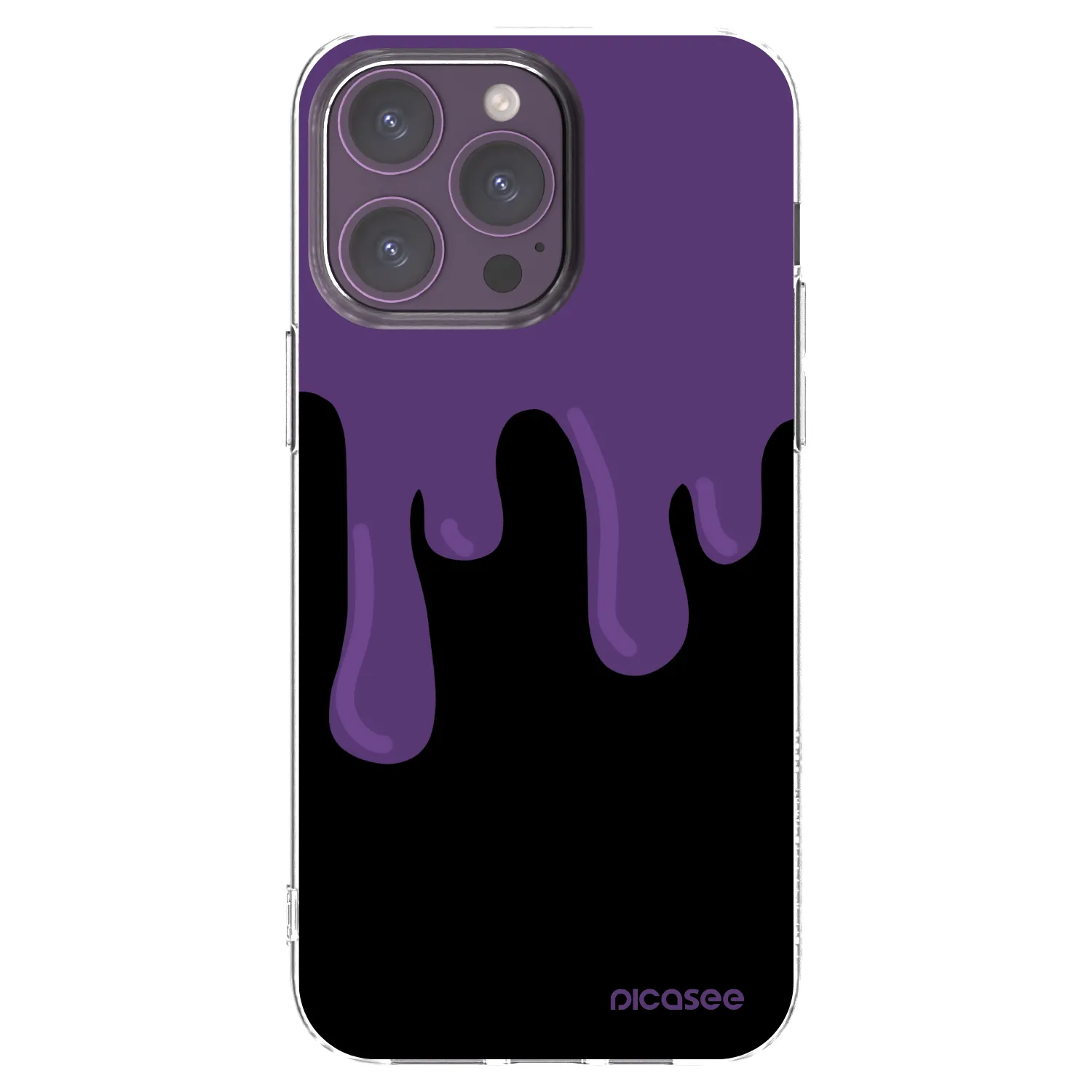 Picasee átlátszó szilikon tok az alábbi mobiltelefonokra Apple iPhone 14 Pro Max - Purple spooky