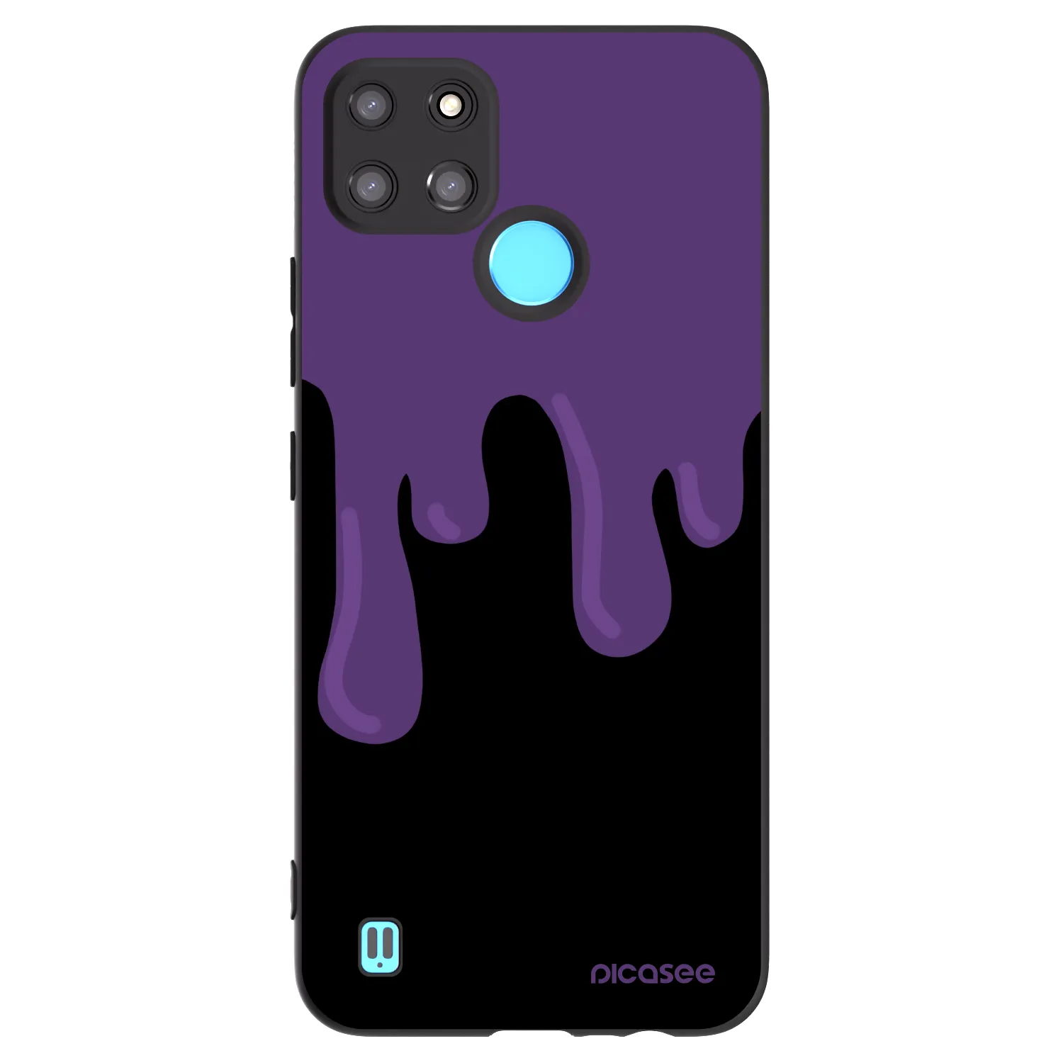 Picasee fekete szilikon tok az alábbi mobiltelefonokra Realme C21Y - Purple spooky