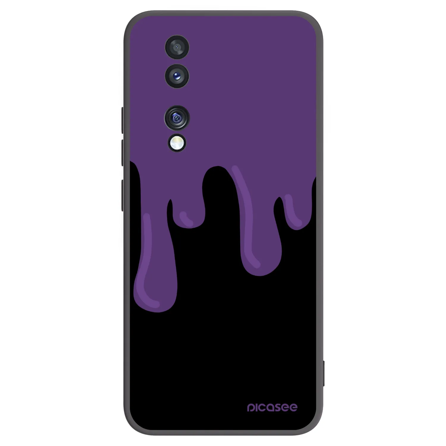 Picasee fekete szilikon tok az alábbi mobiltelefonokra Honor 70 - Purple spooky