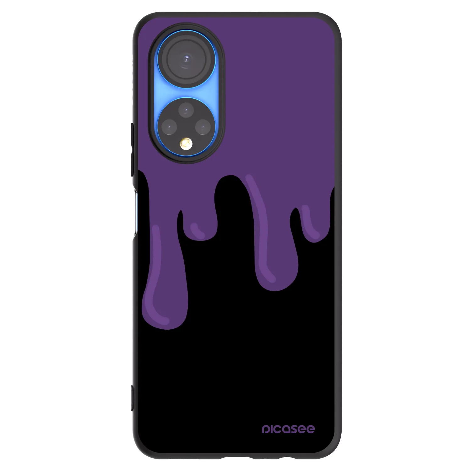 Picasee fekete szilikon tok az alábbi mobiltelefonokra Honor X7 - Purple spooky