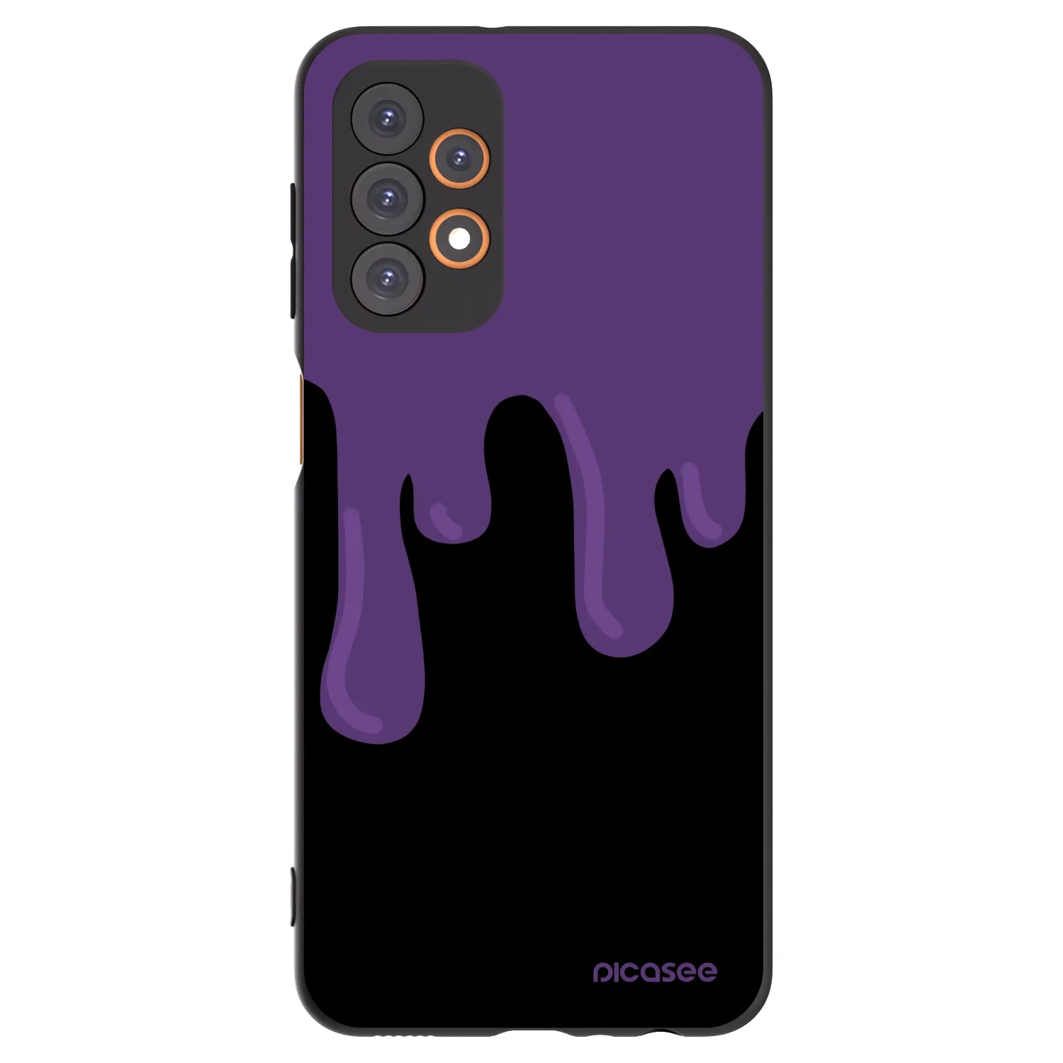 Picasee fekete szilikon tok az alábbi mobiltelefonokra Samsung Galaxy A23 A236B 5G - Purple spooky