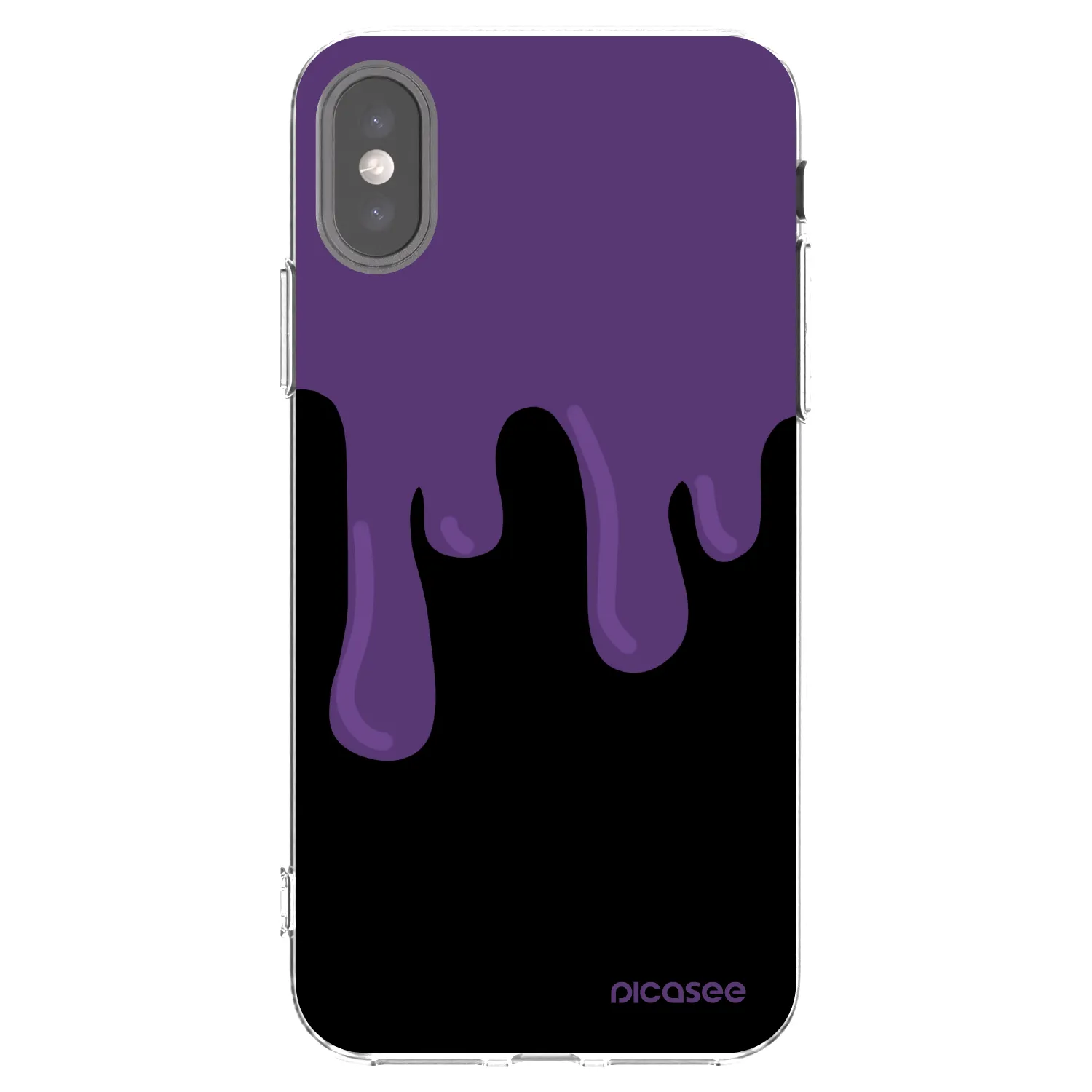Picasee átlátszó szilikon tok az alábbi mobiltelefonokra Apple iPhone X/XS - Purple spooky