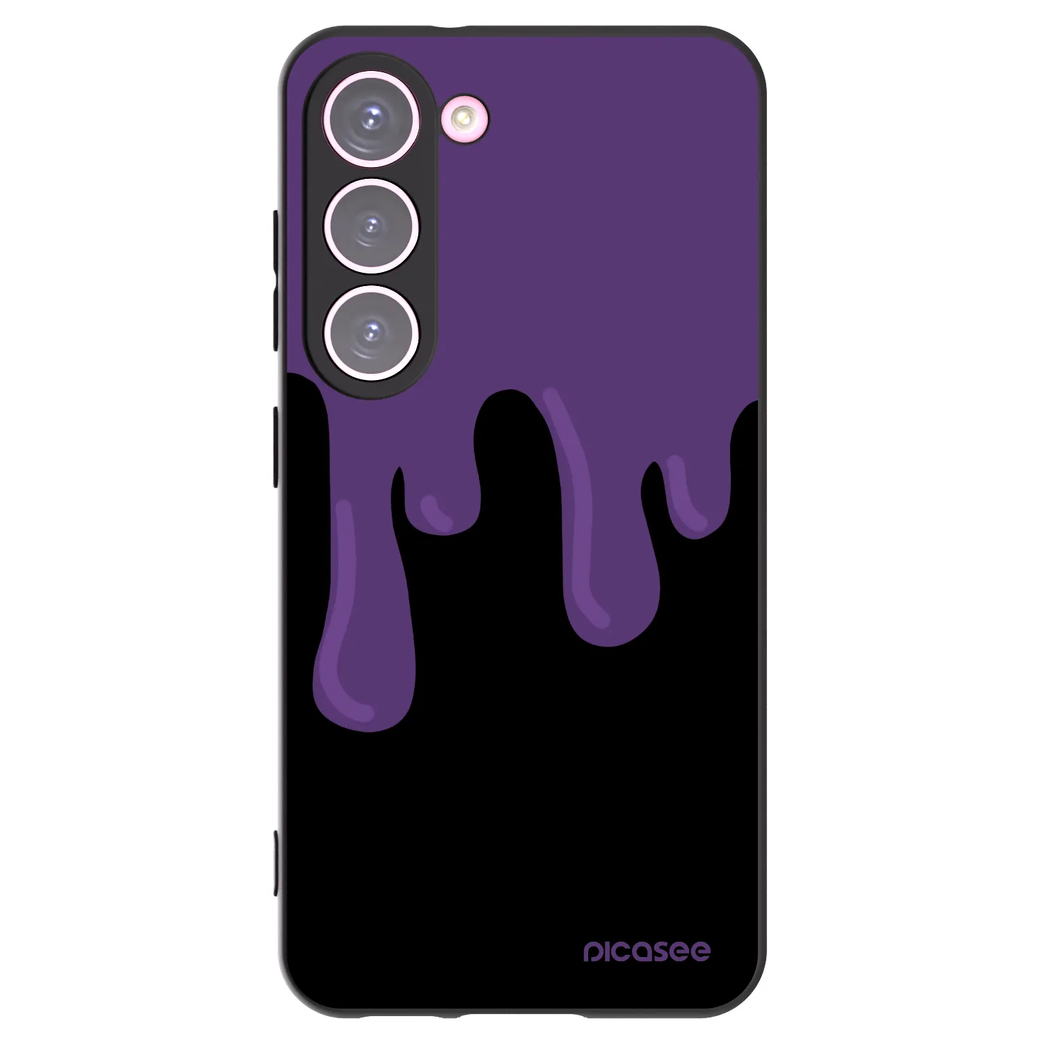Picasee fekete szilikon tok az alábbi mobiltelefonokra Samsung Galaxy S23 5G - Purple spooky