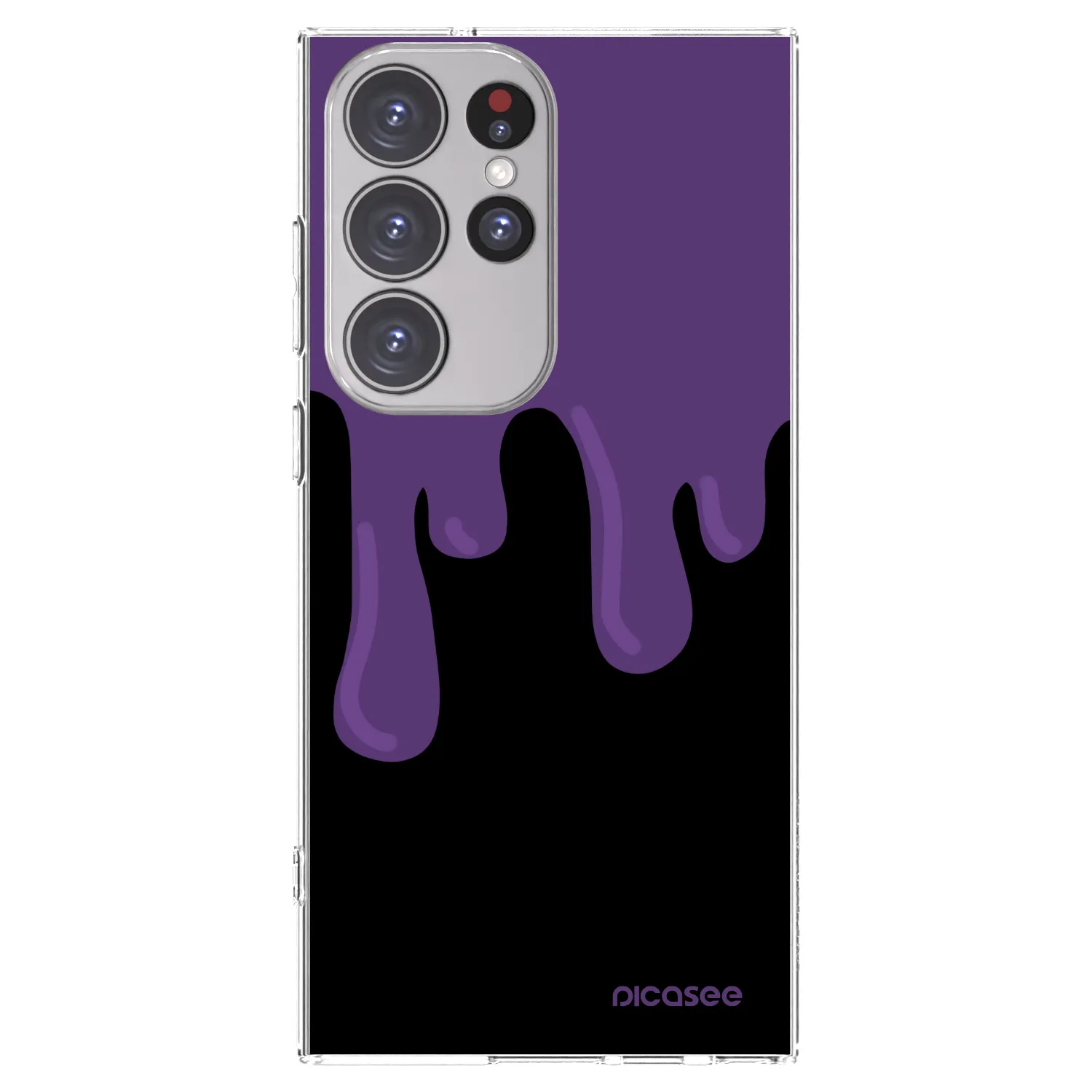Picasee átlátszó szilikon tok az alábbi mobiltelefonokra Samsung Galaxy S23 Ultra 5G - Purple spooky