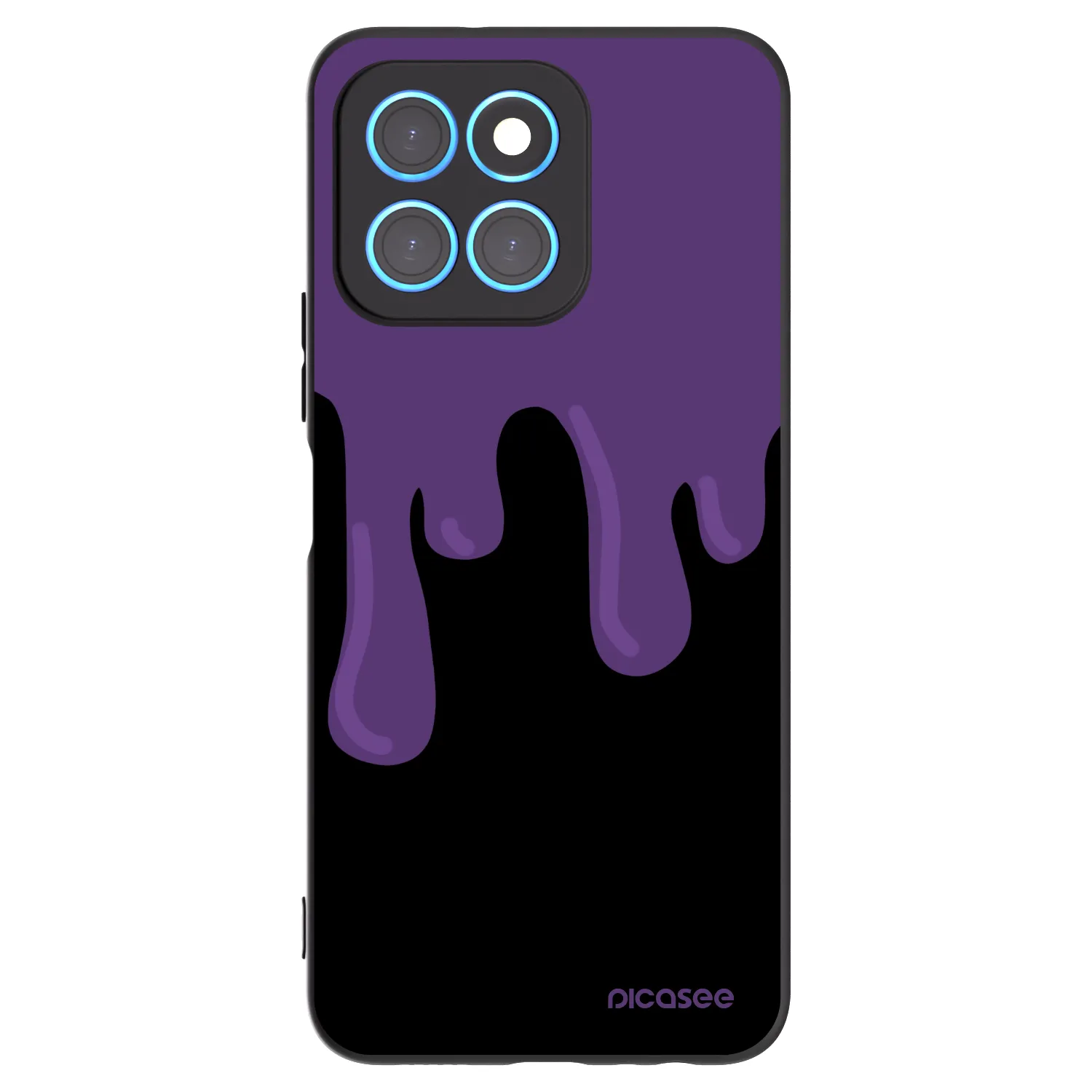 Picasee fekete szilikon tok az alábbi mobiltelefonokra Honor X8 5G - Purple spooky