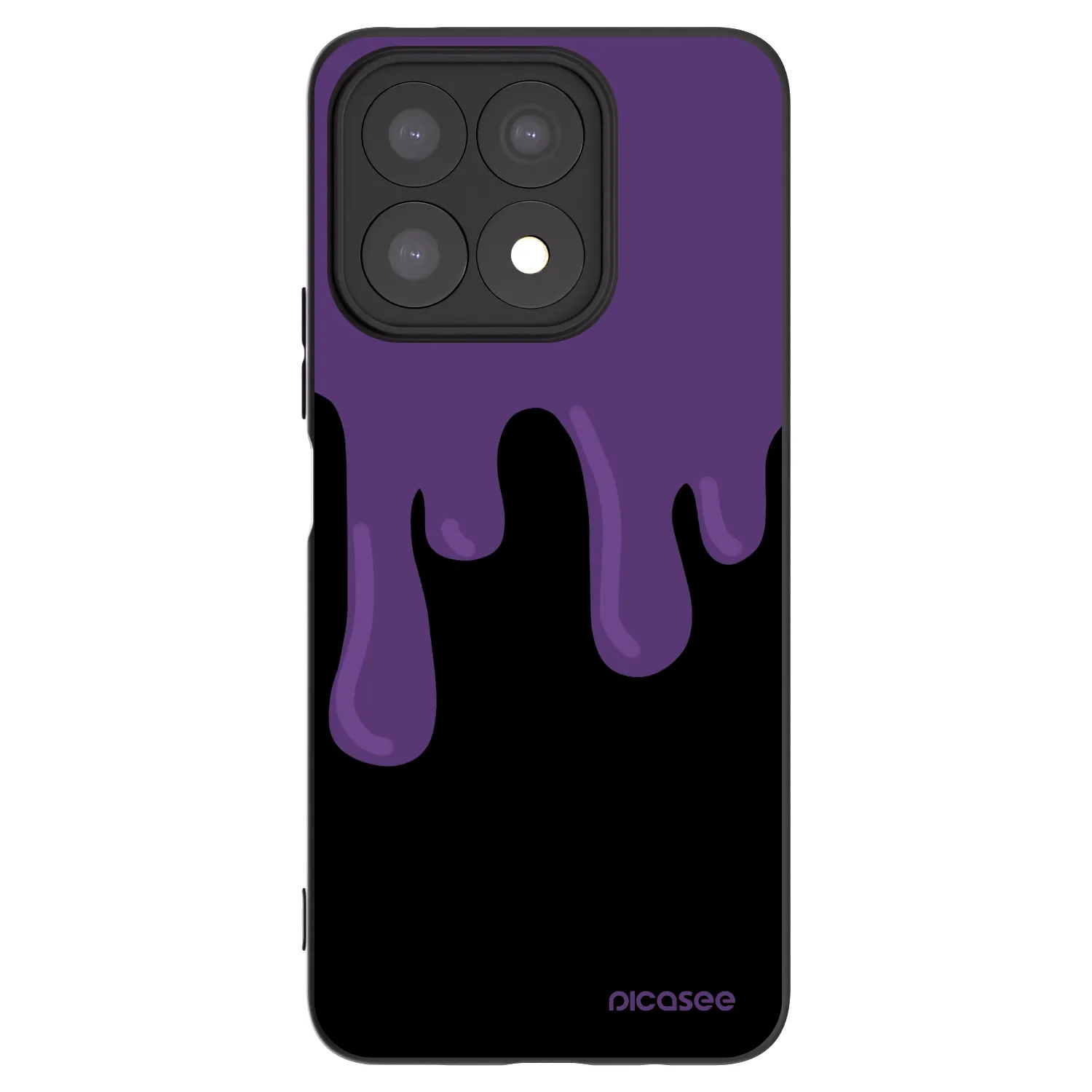 Picasee fekete szilikon tok az alábbi mobiltelefonokra Honor X8a - Purple spooky