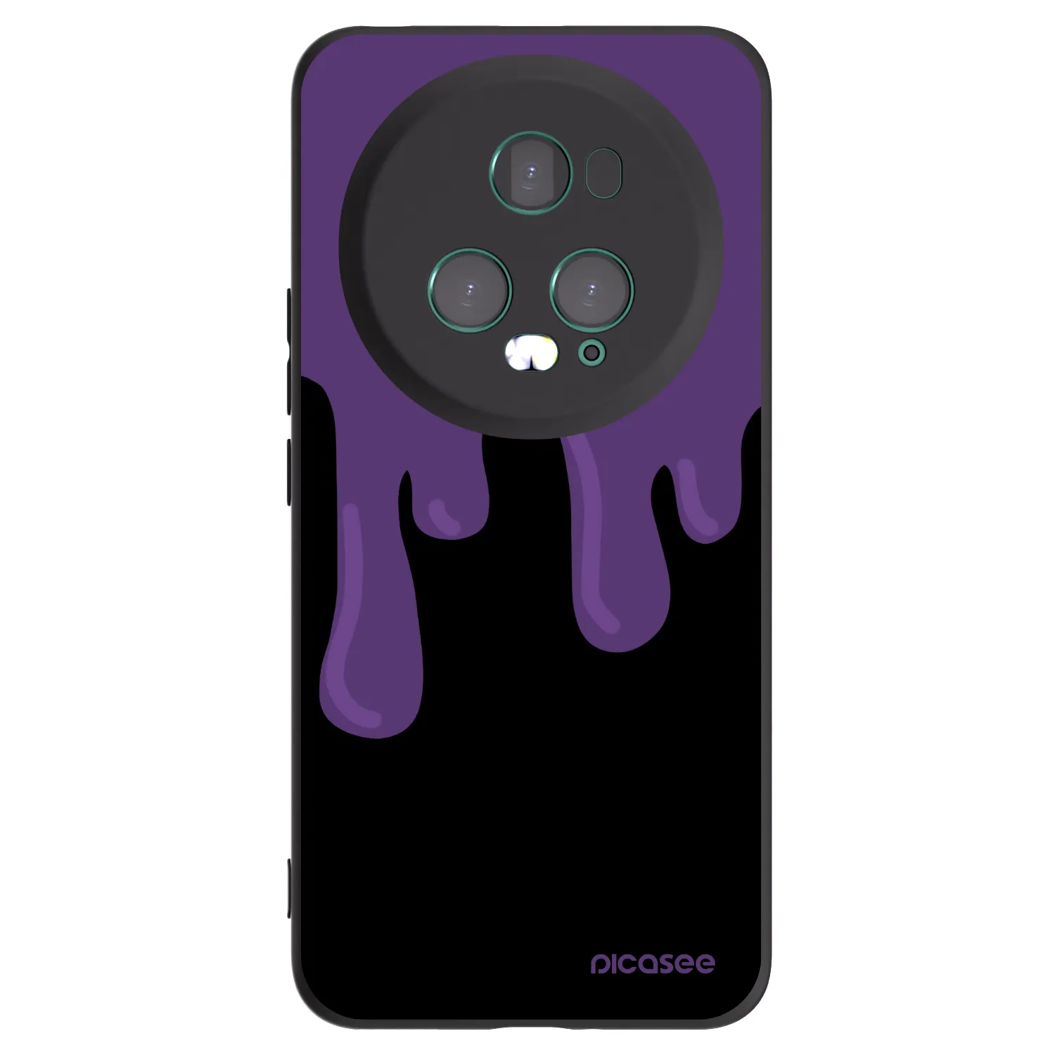 Picasee fekete szilikon tok az alábbi mobiltelefonokra Honor Magic5 Pro - Purple spooky