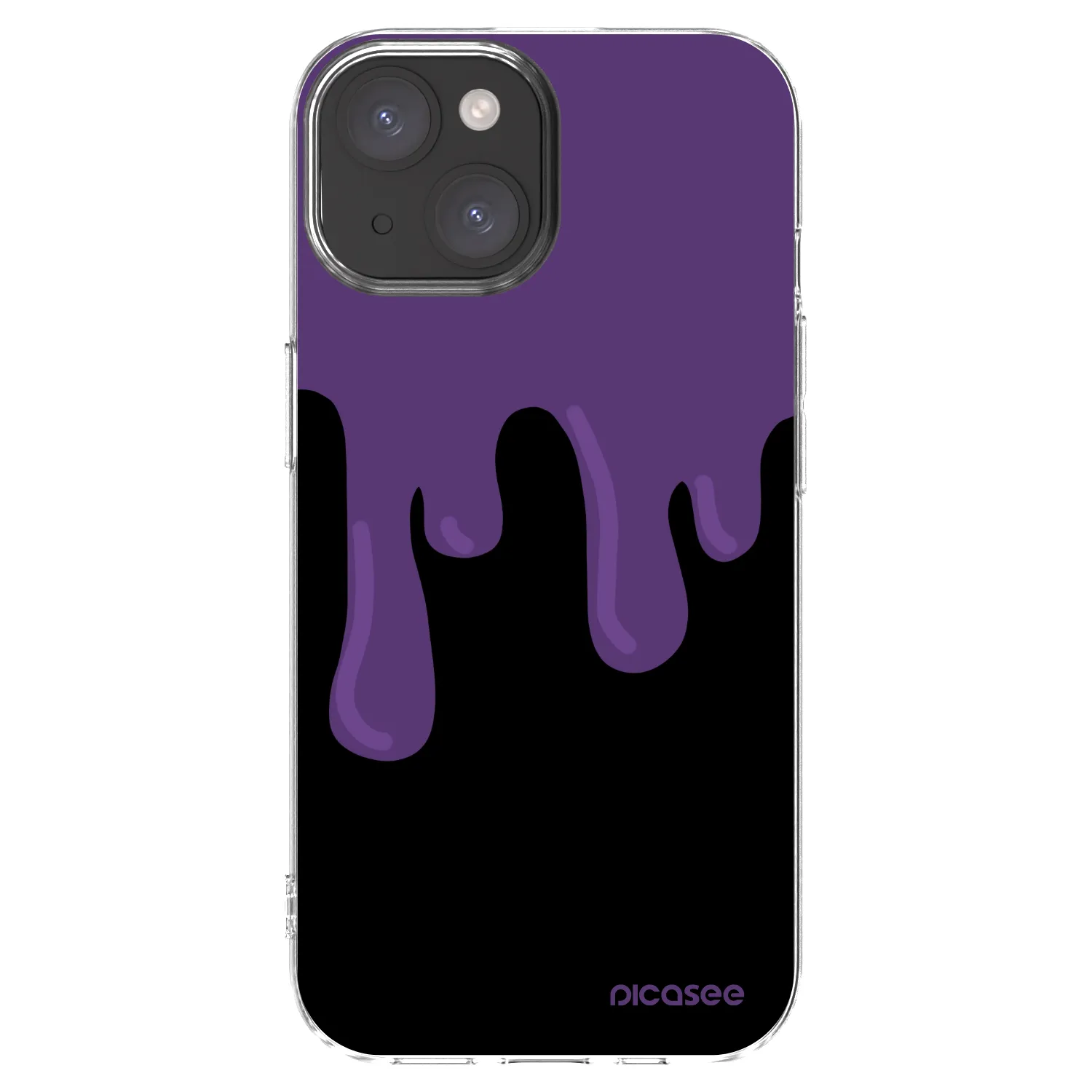 Picasee átlátszó szilikon tok az alábbi mobiltelefonokra Apple iPhone 15 - Purple spooky