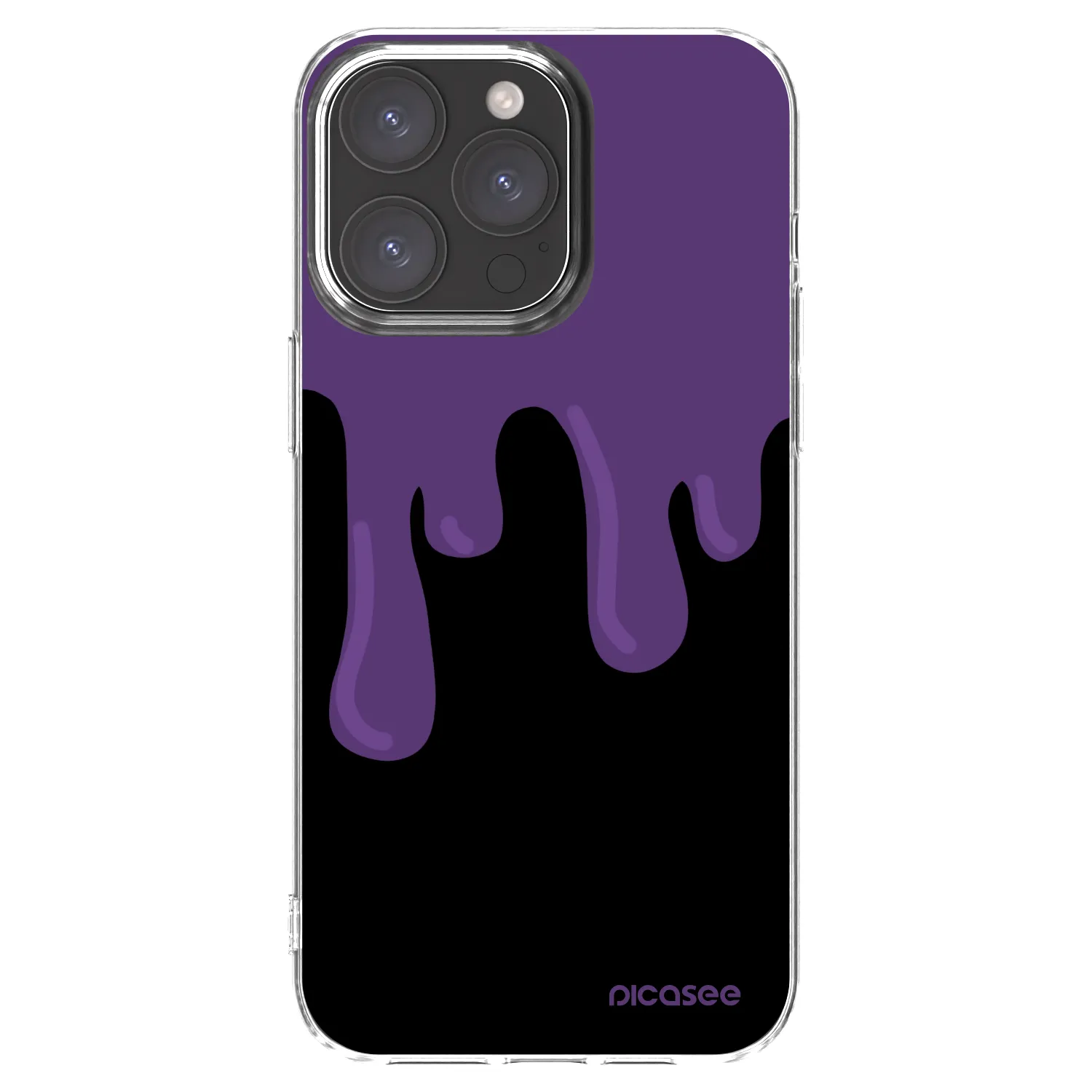 Picasee átlátszó szilikon tok az alábbi mobiltelefonokra Apple iPhone 15 Pro Max - Purple spooky