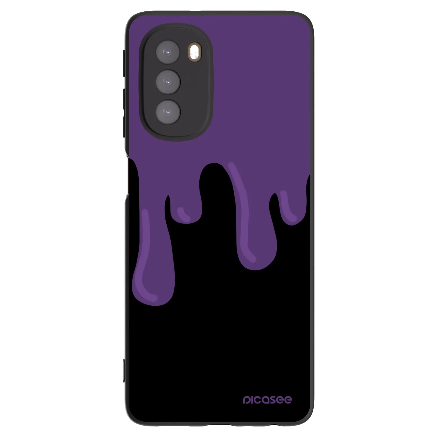 Picasee fekete szilikon tok az alábbi mobiltelefonokra Motorola Moto G51 - Purple spooky
