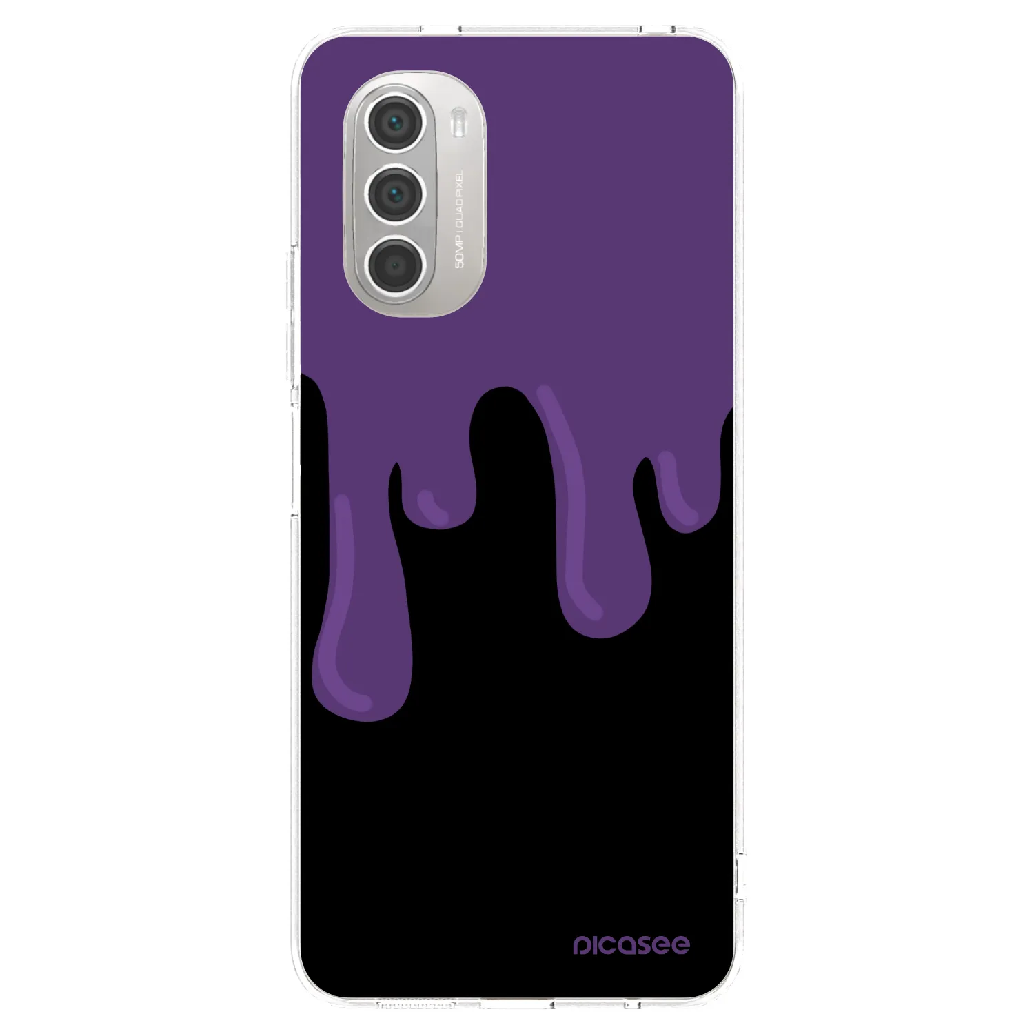 Picasee átlátszó szilikon tok az alábbi mobiltelefonokra Motorola Moto G51 - Purple spooky