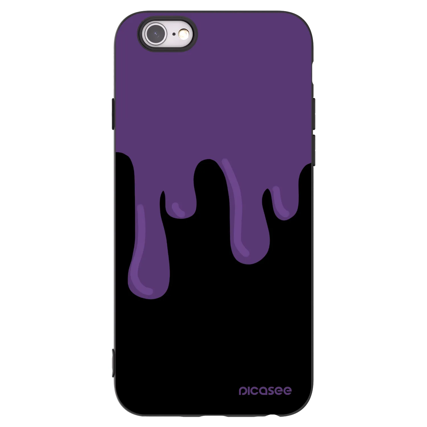 Picasee fekete szilikon tok az alábbi mobiltelefonokra Apple iPhone 6/6S - Purple spooky