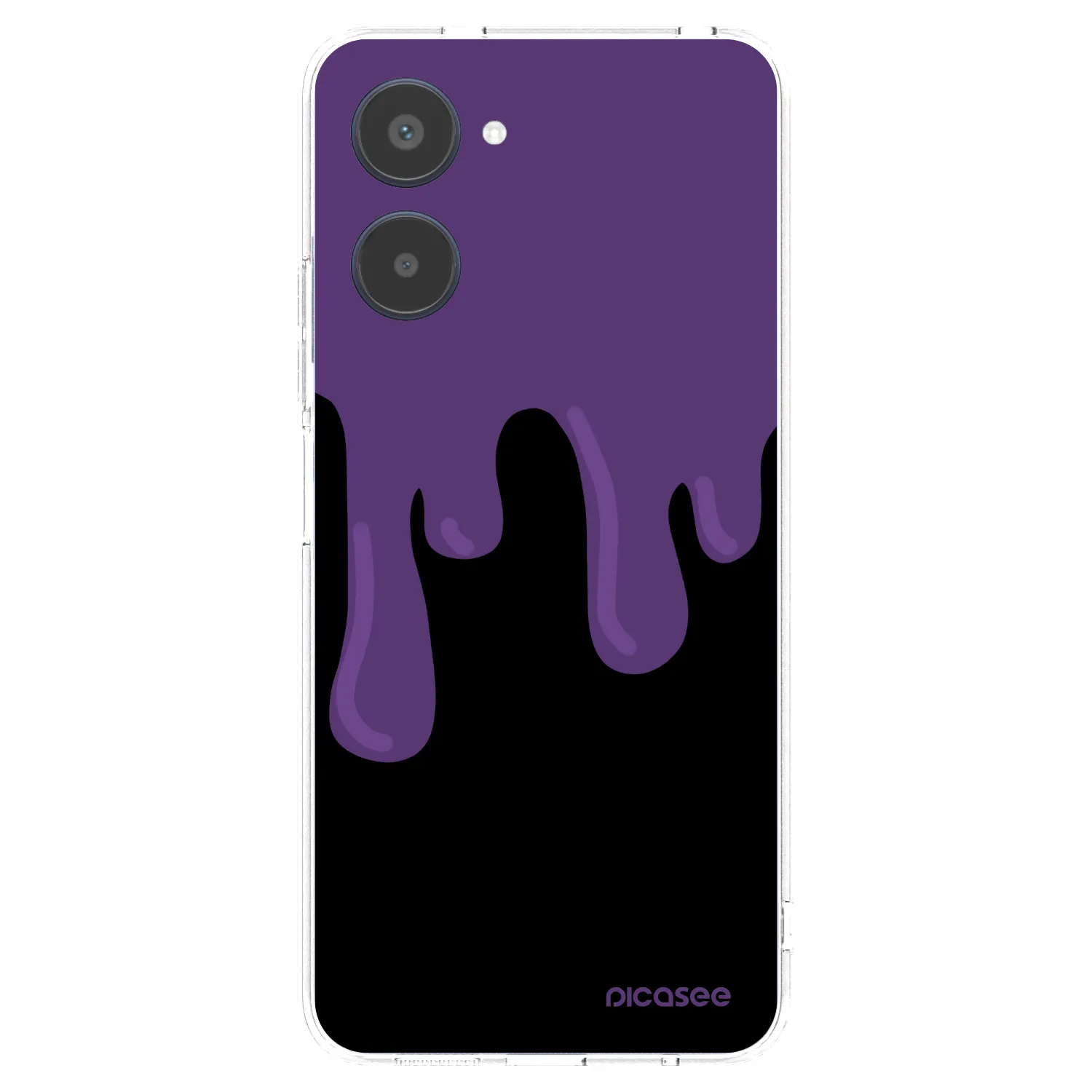 Picasee átlátszó szilikon tok az alábbi mobiltelefonokra Realme 10 4G - Purple spooky