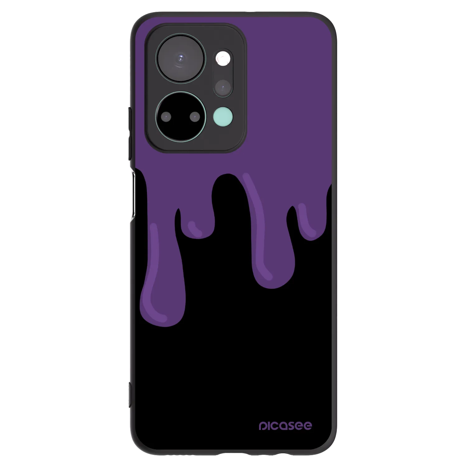 Picasee fekete szilikon tok az alábbi mobiltelefonokra Honor X7a - Purple spooky