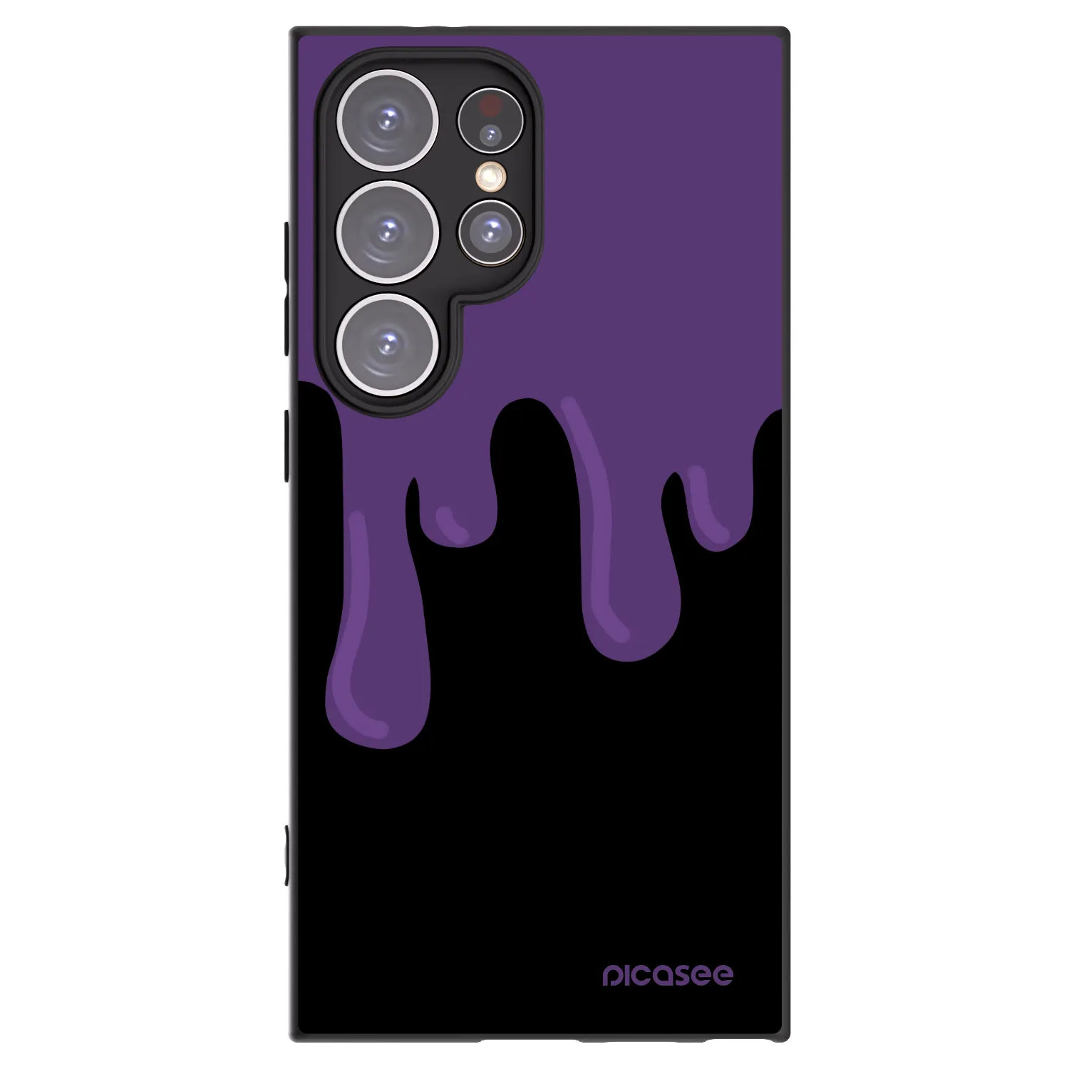 Picasee fekete szilikon tok az alábbi mobiltelefonokra Samsung Galaxy S24 Ultra S928B 5G - Purple spooky