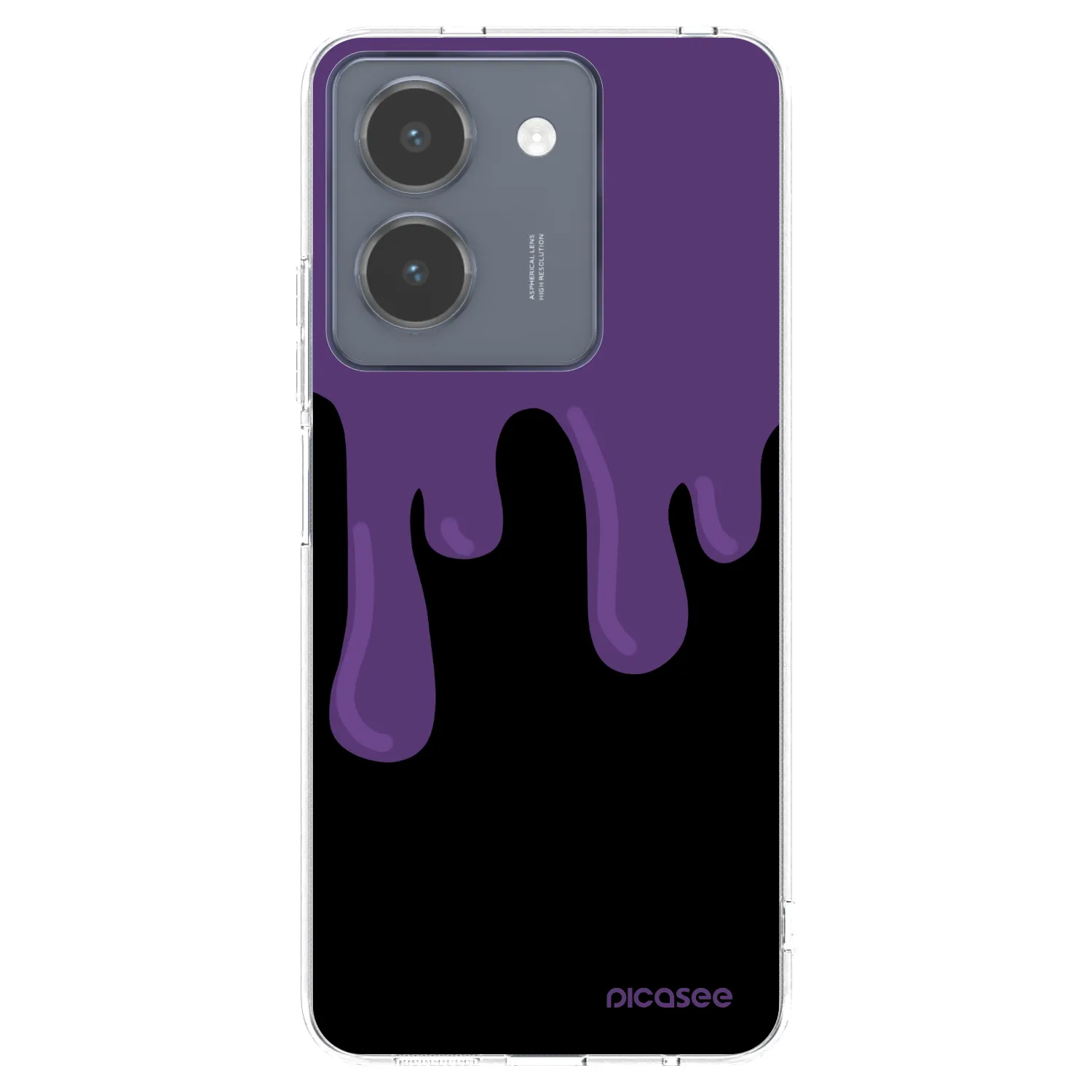 Picasee átlátszó szilikon tok az alábbi mobiltelefonokra Vivo Y36 4G - Purple spooky