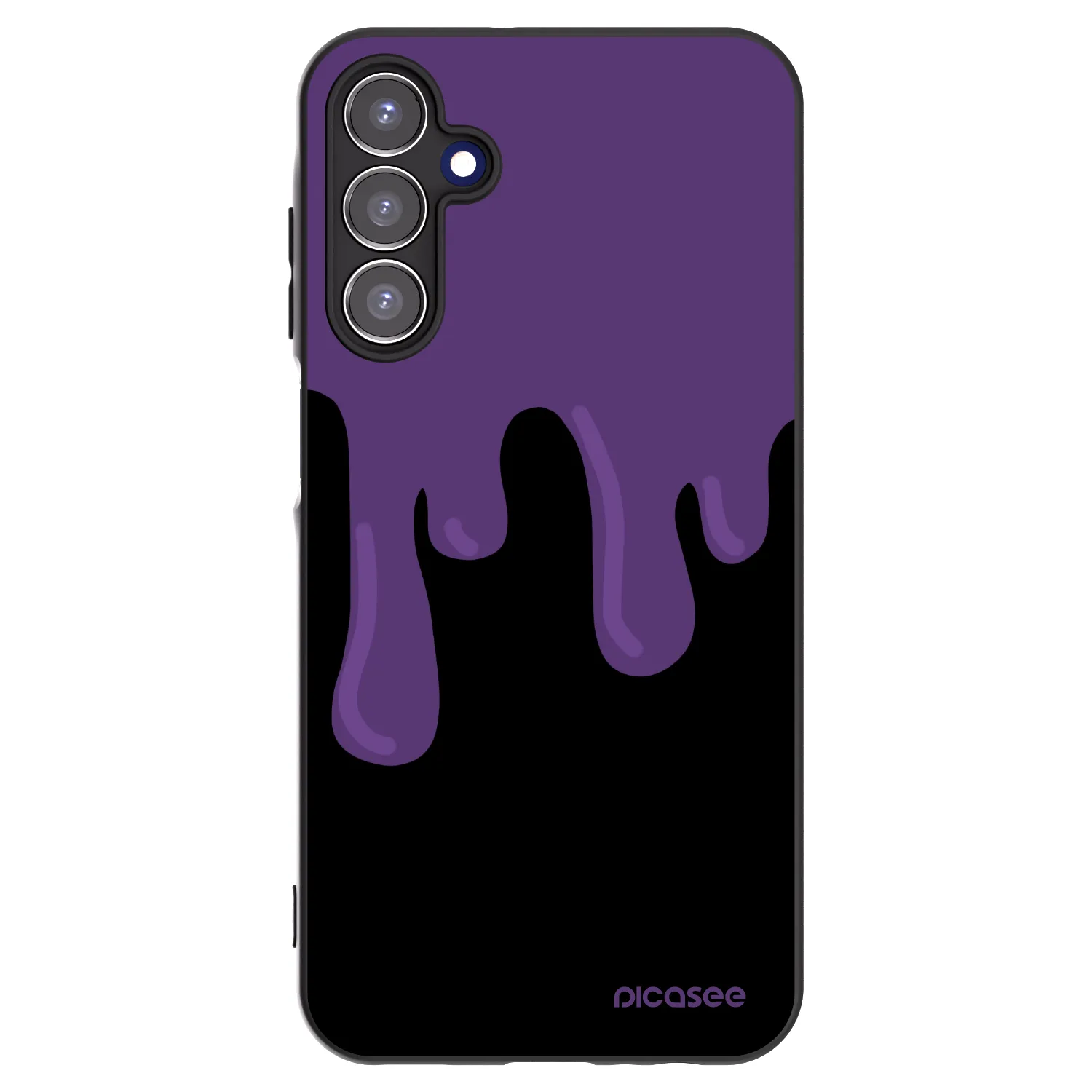 Picasee fekete szilikon tok az alábbi mobiltelefonokra Samsung Galaxy A15 A155F 4G - Purple spooky