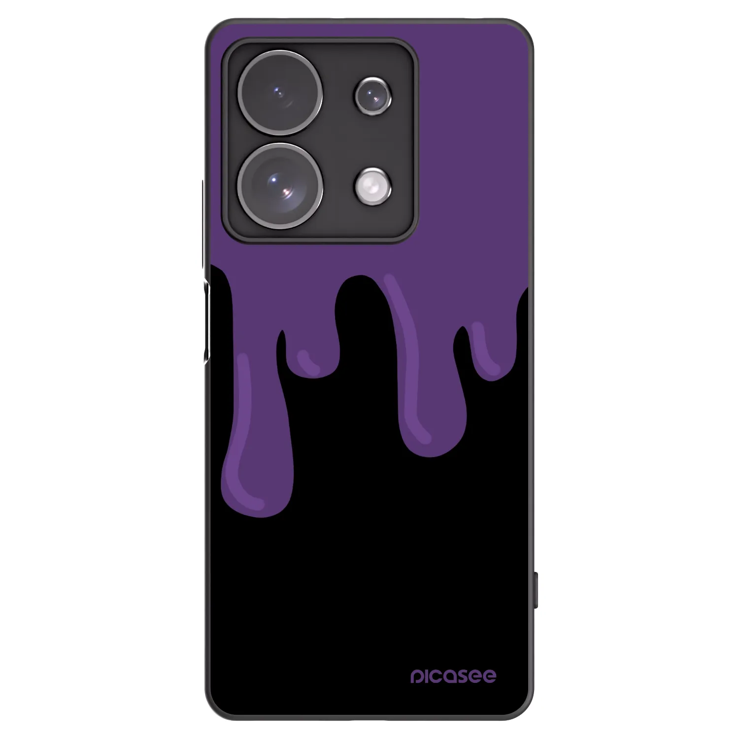 Picasee fekete szilikon tok az alábbi mobiltelefonokra Xiaomi Redmi Note 13 Pro 4G - Purple spooky