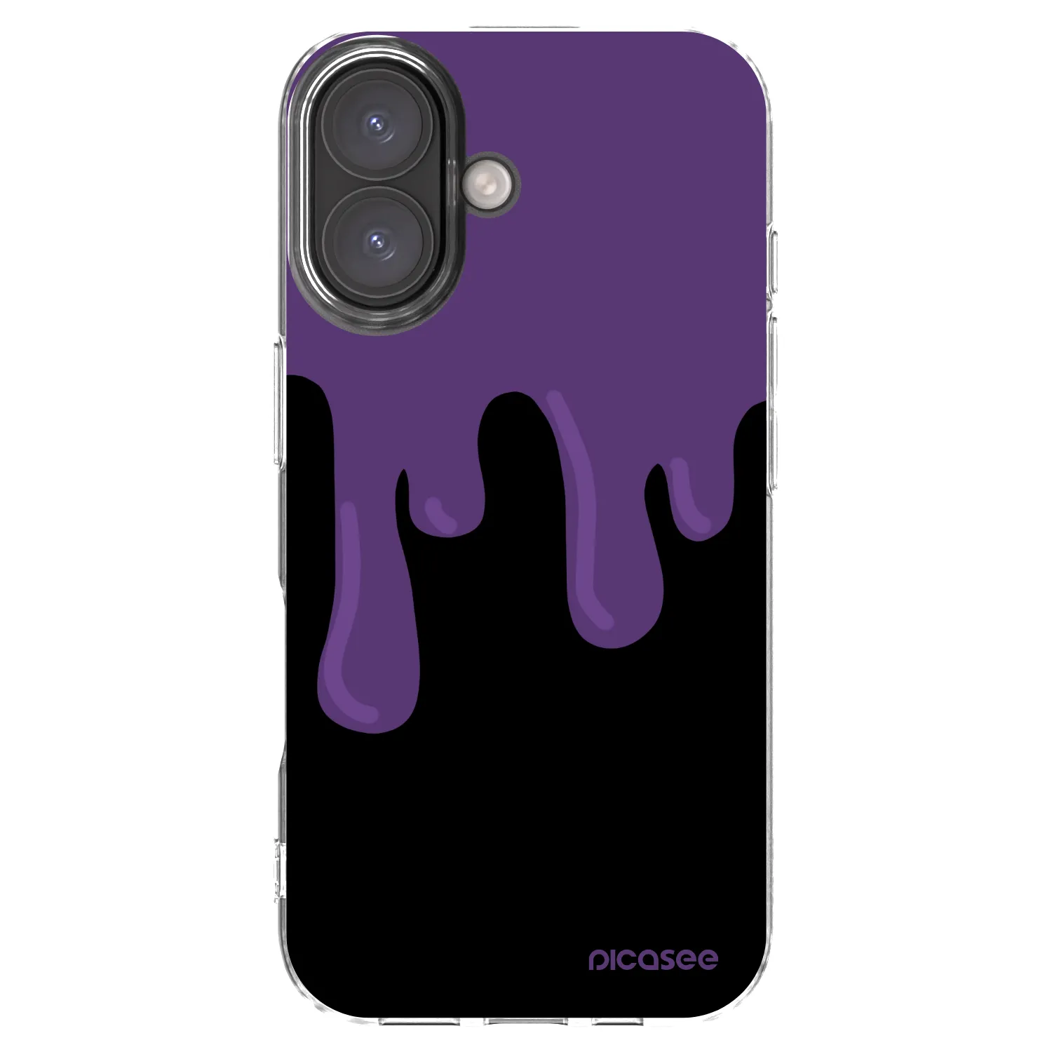 Picasee átlátszó szilikon tok az alábbi mobiltelefonokra Apple iPhone 16 - Purple spooky