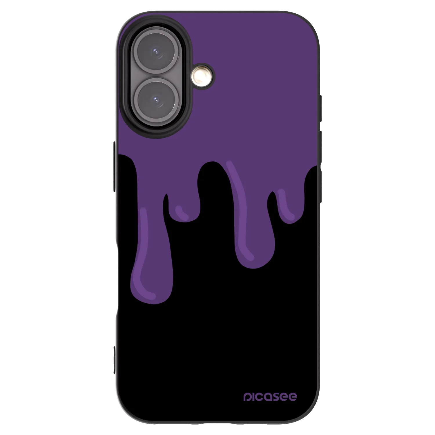 Picasee fekete szilikon tok az alábbi mobiltelefonokra Apple iPhone 16 - Purple spooky