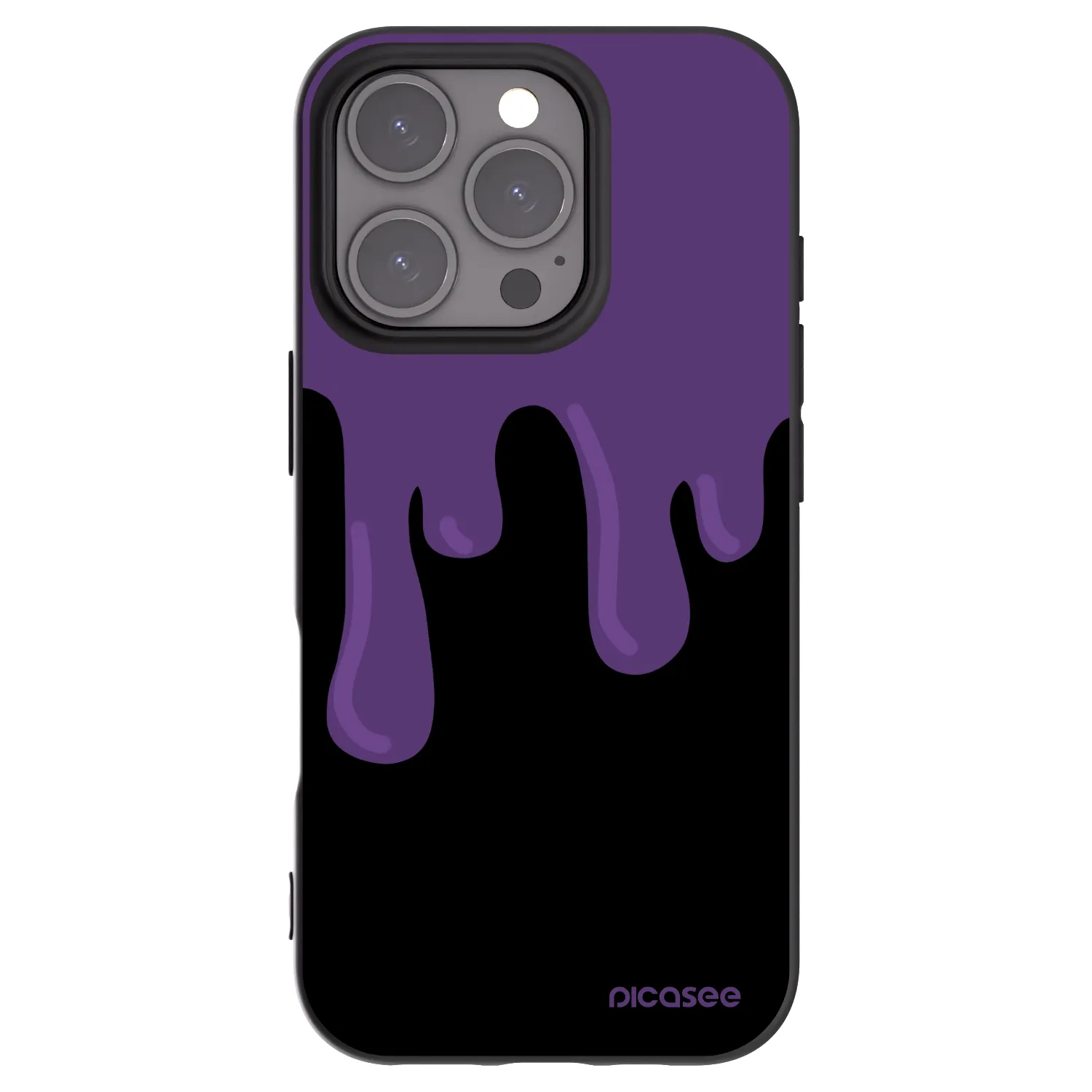 Picasee fekete szilikon tok az alábbi mobiltelefonokra Apple iPhone 16 Pro - Purple spooky