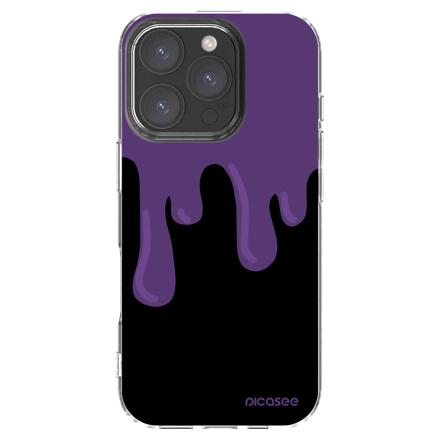 Picasee átlátszó szilikon tok az alábbi mobiltelefonokra Apple iPhone 16 Pro - Purple spooky