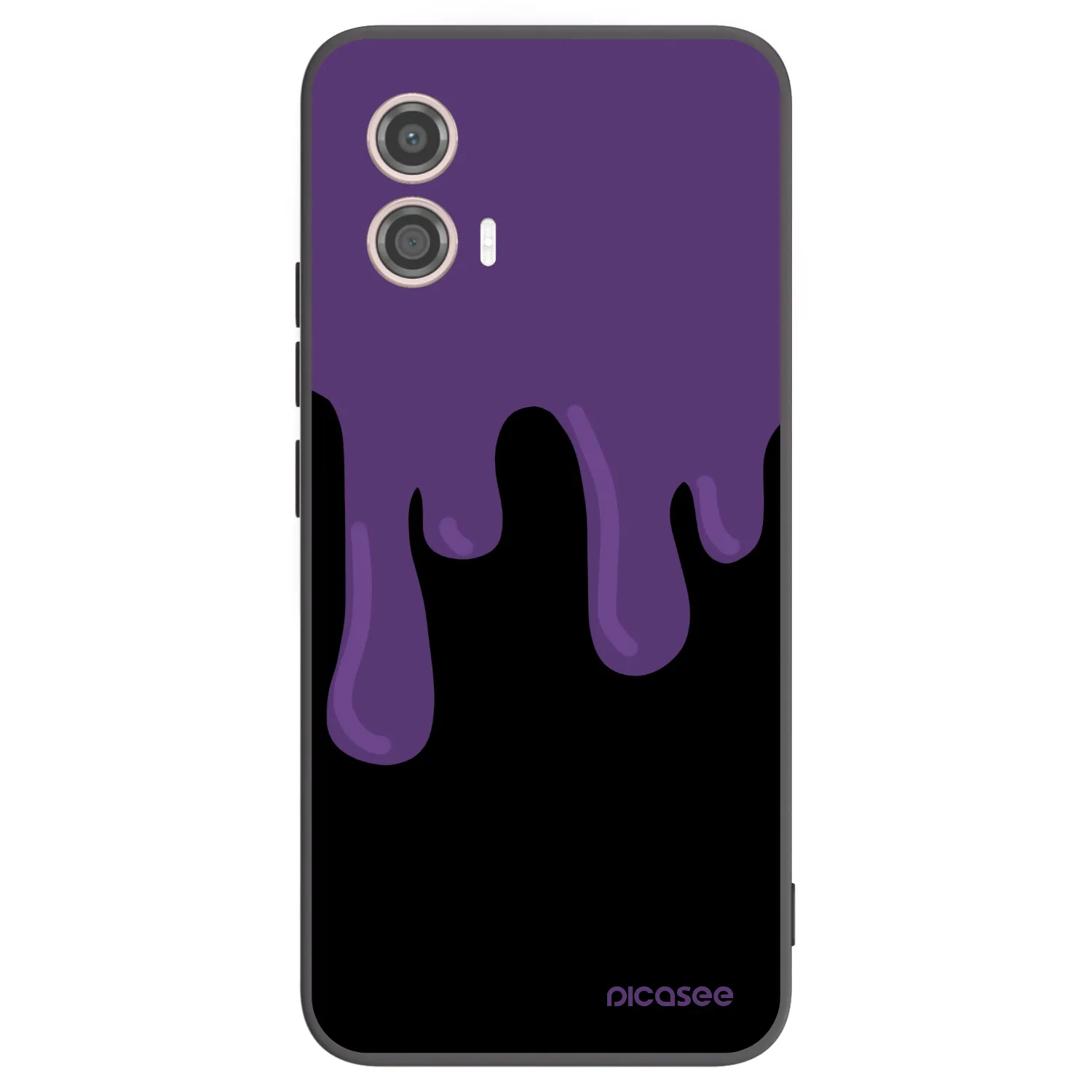 Picasee fekete szilikon tok az alábbi mobiltelefonokra Motorola Moto G53 5G - Purple spooky