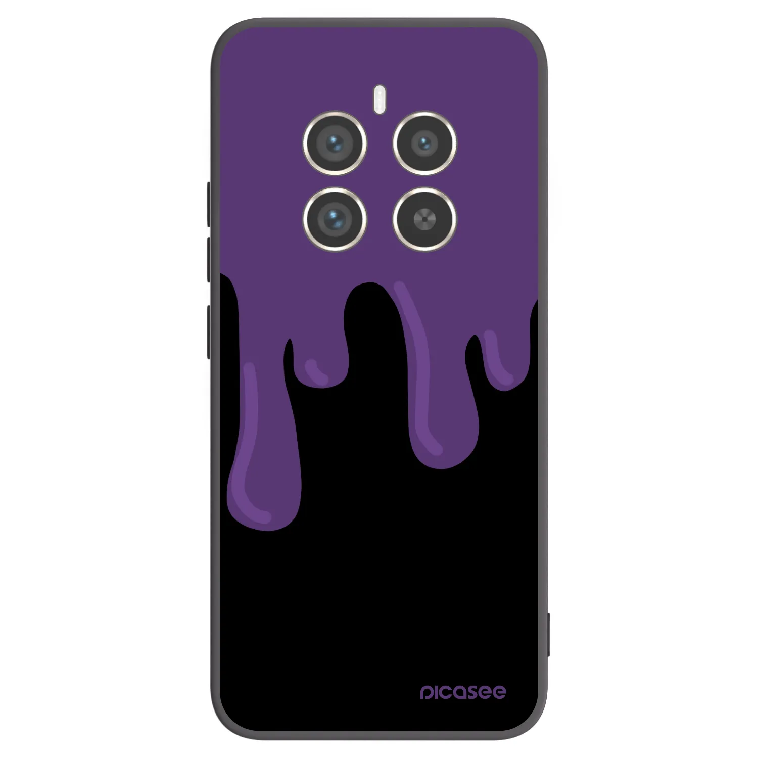 Picasee fekete szilikon tok az alábbi mobiltelefonokra Realme 12 Pro 5G - Purple spooky