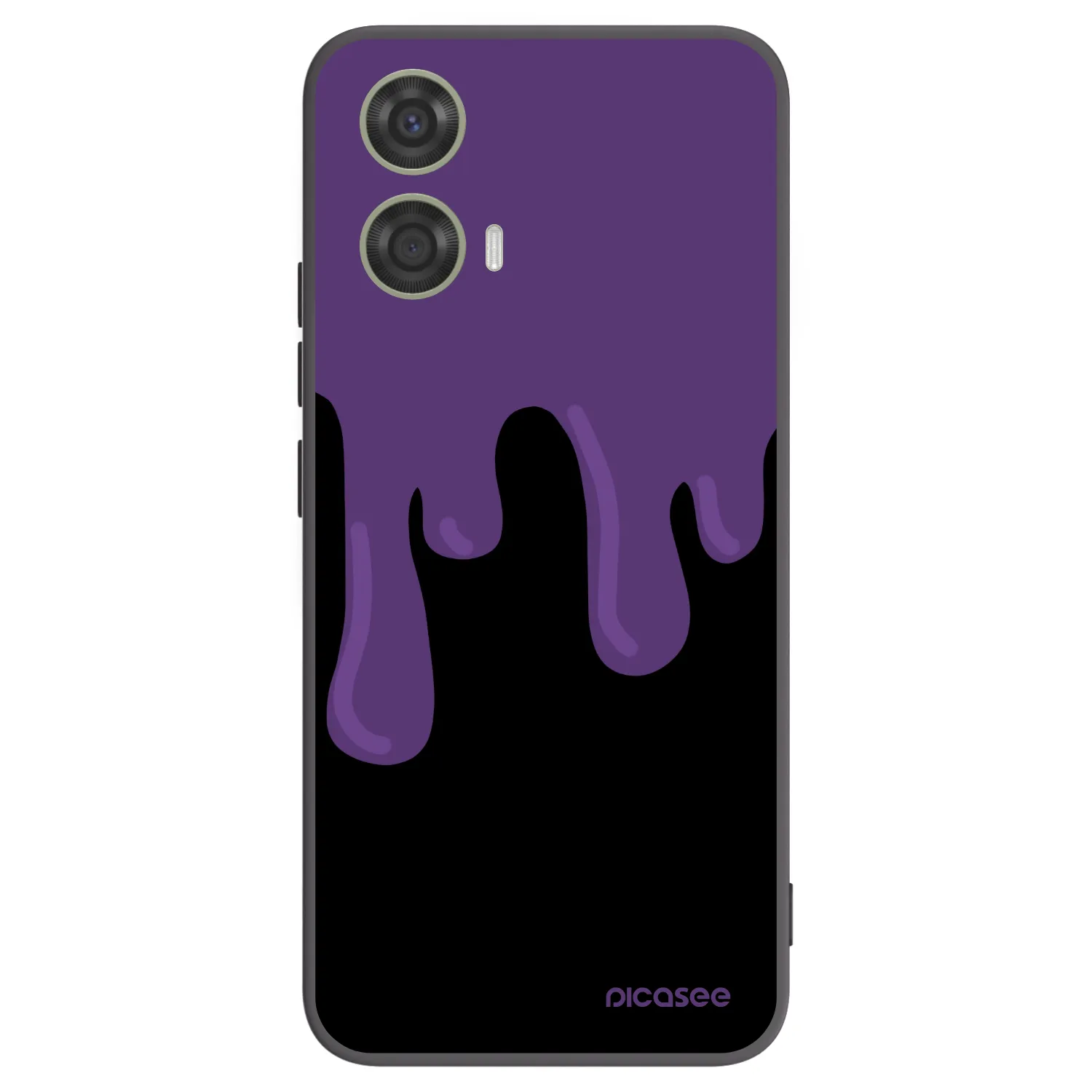 Picasee fekete szilikon tok az alábbi mobiltelefonokra Motorola Moto G24 - Purple spooky
